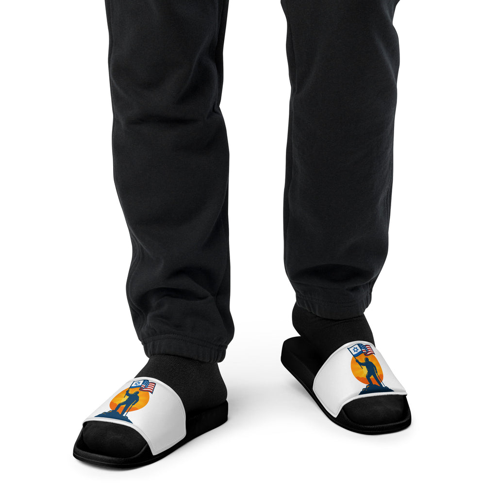 Grandpa Stands for Freedom Men's Slides - American Zionist