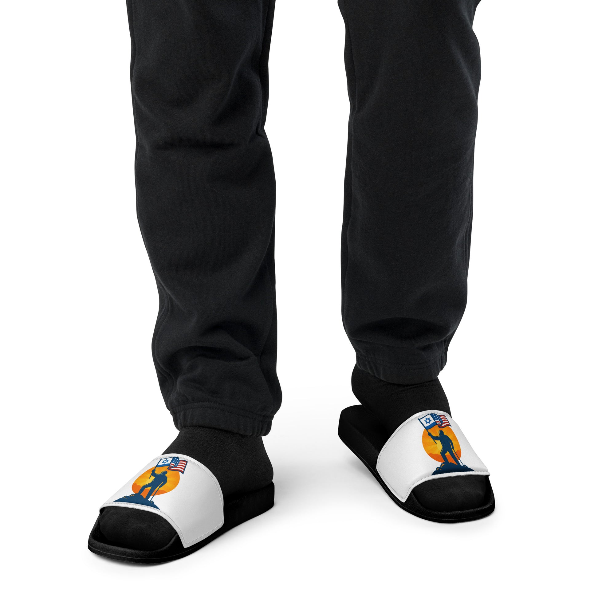 Grandpa Stands for Freedom Men's Slides - American Zionist