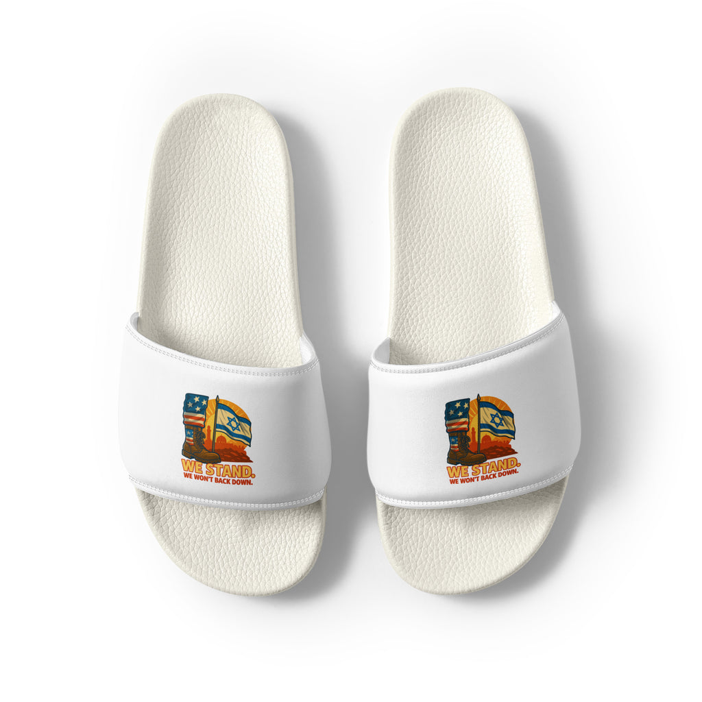 We Stand Men's Slides - American Zionist