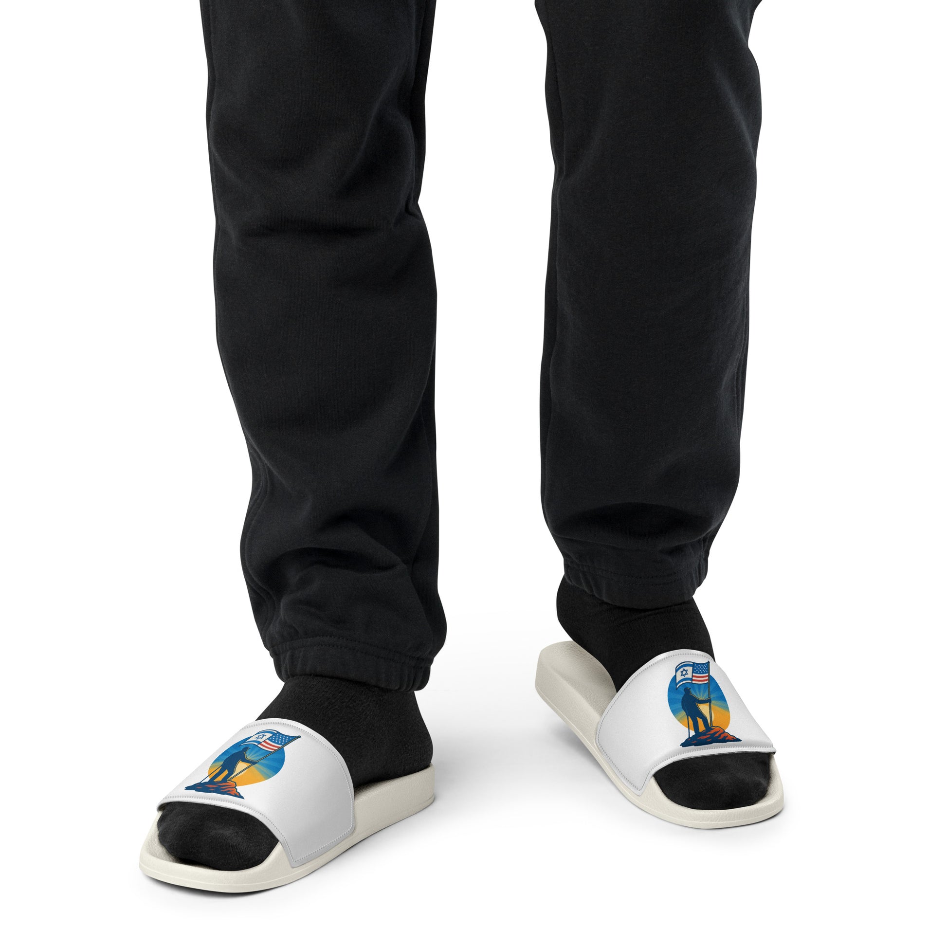 Grandpa Stands Tall Men's Slides - American Zionist