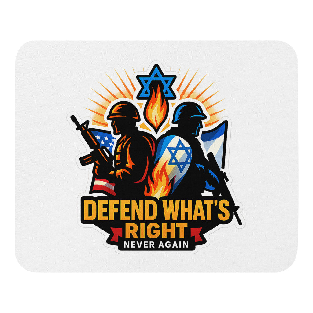 Defend What's Right Mouse Pad - American Zionist