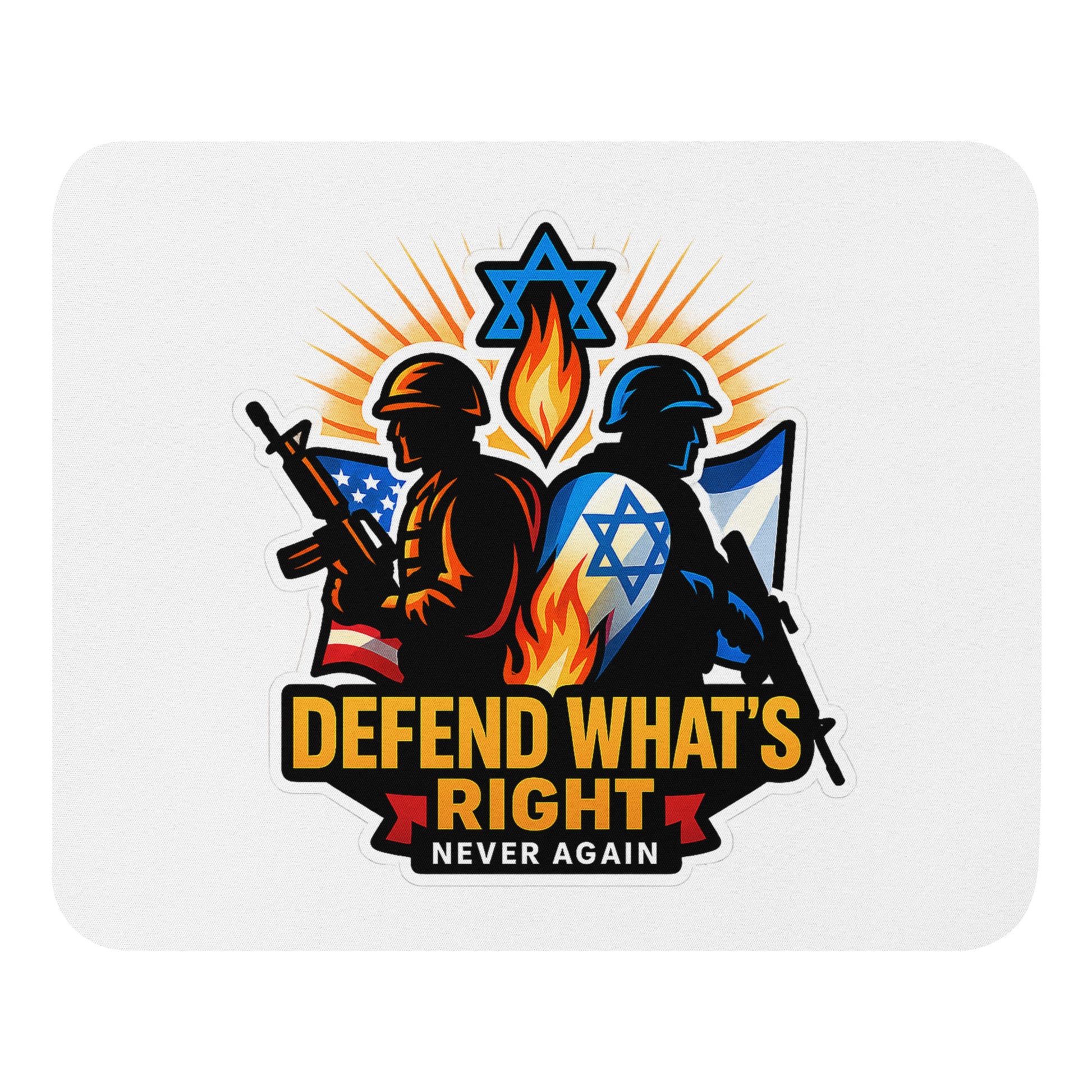 Defend What's Right Mouse Pad - American Zionist