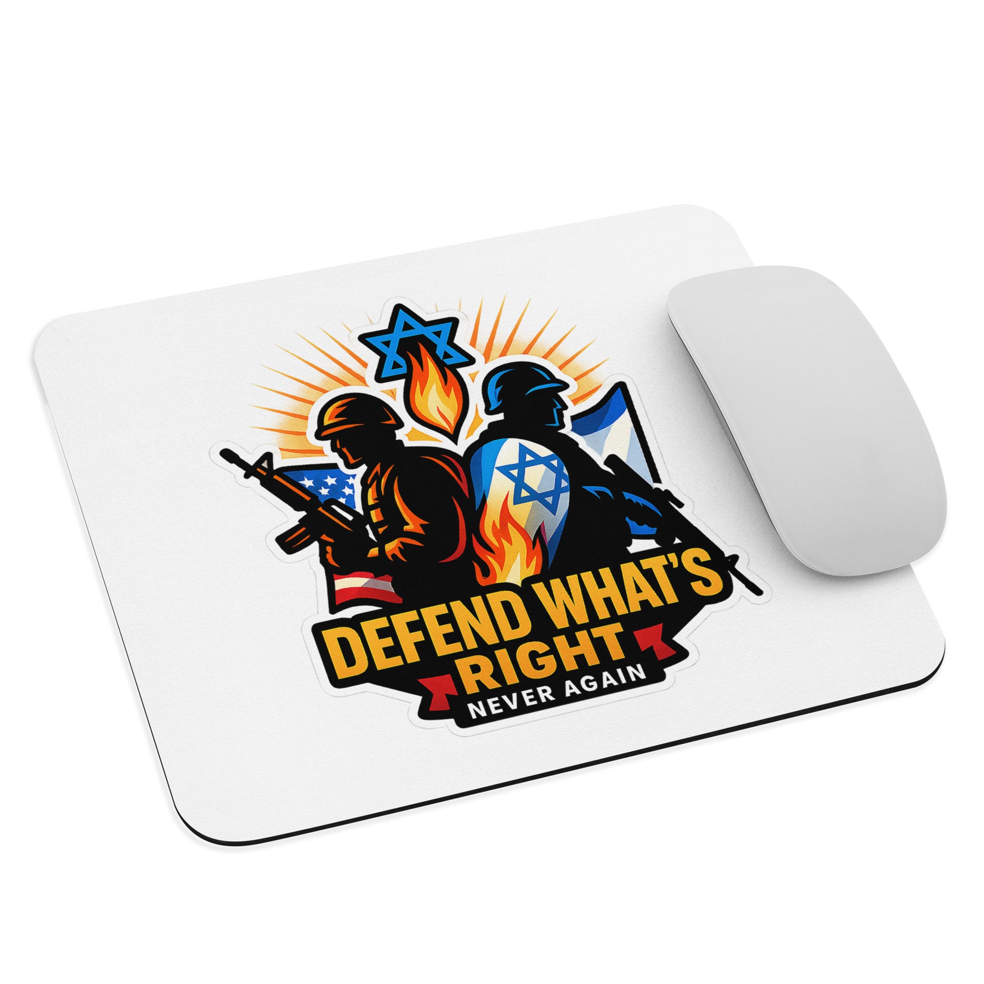 Defend What's Right Mouse Pad - American Zionist