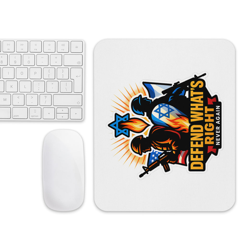 Defend What's Right Mouse Pad - American Zionist