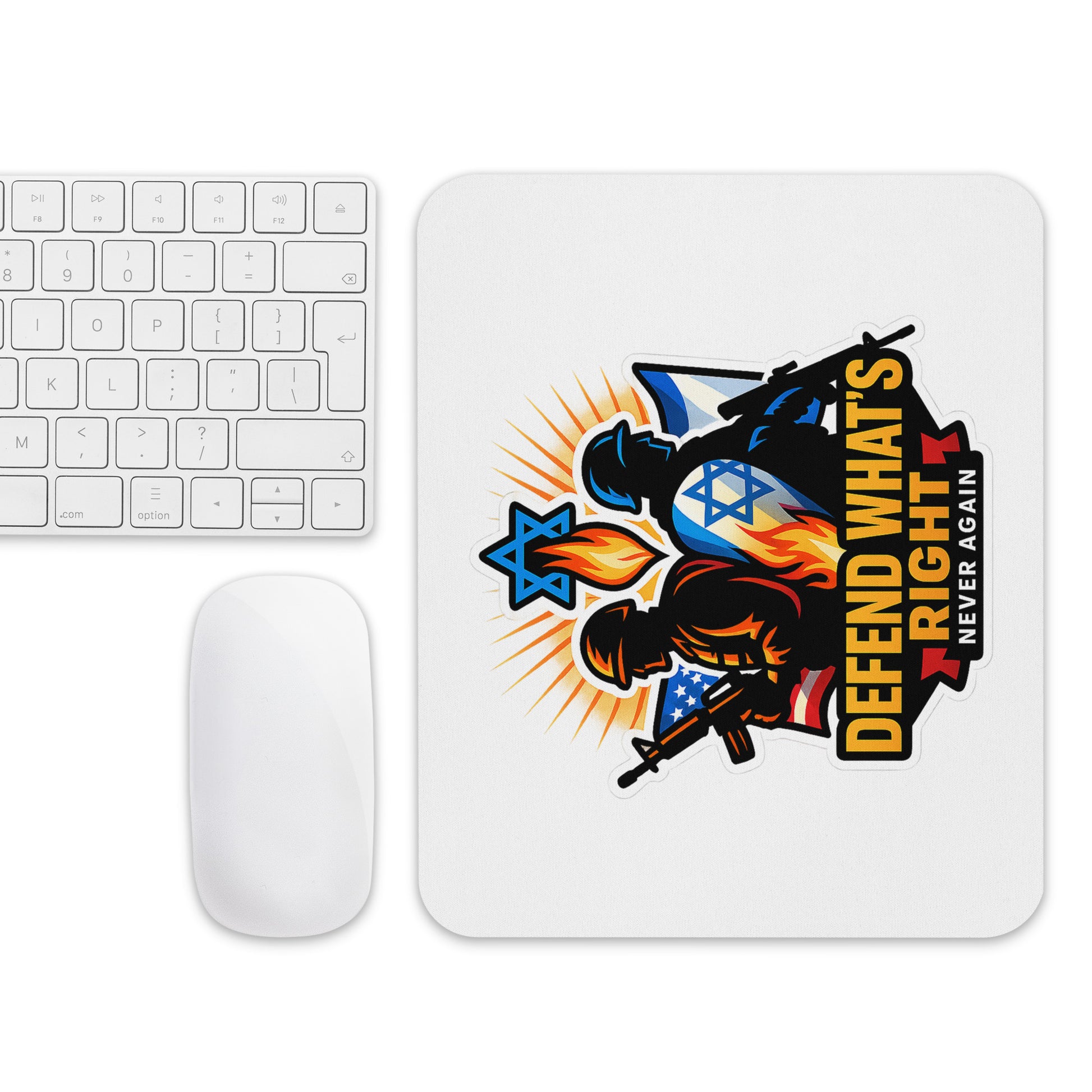 Defend What's Right Mouse Pad - American Zionist