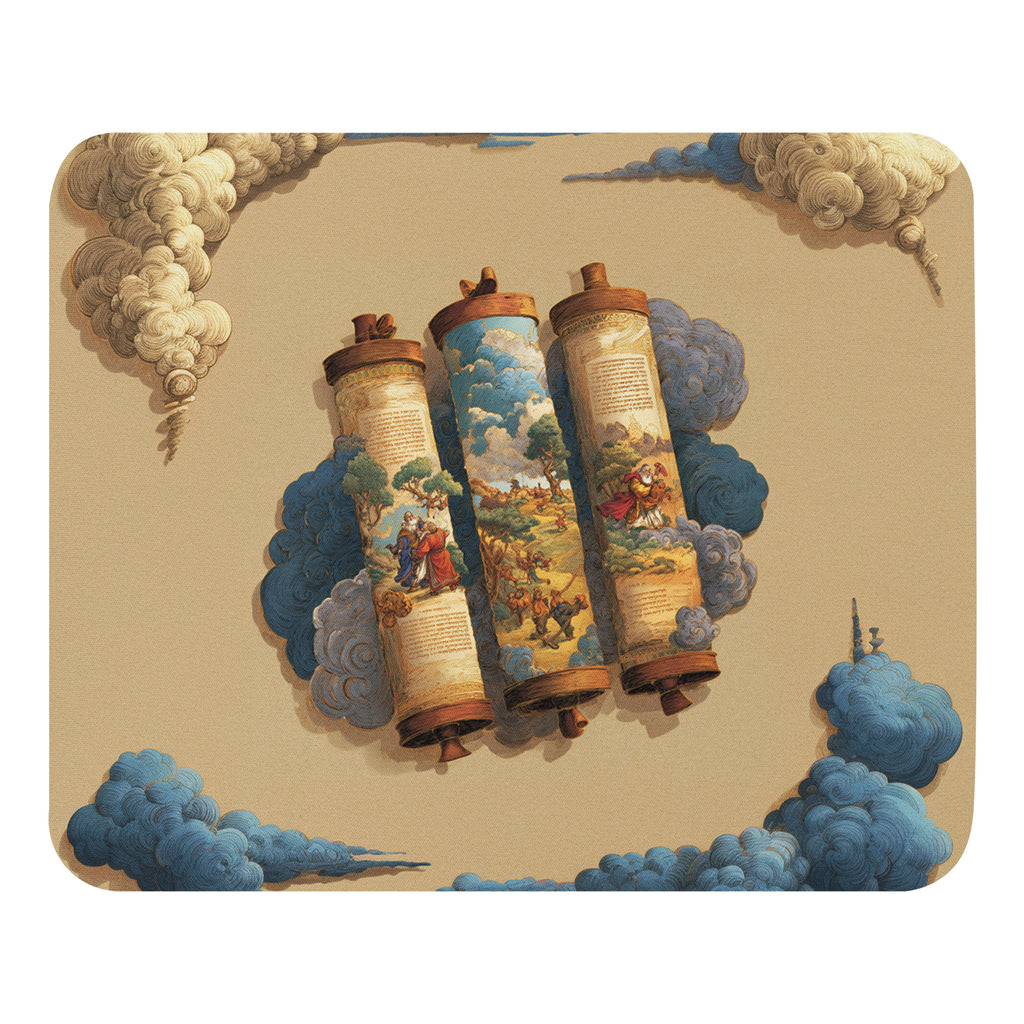 Cloudy Scroll of Moses Mouse Pad - American Zionist