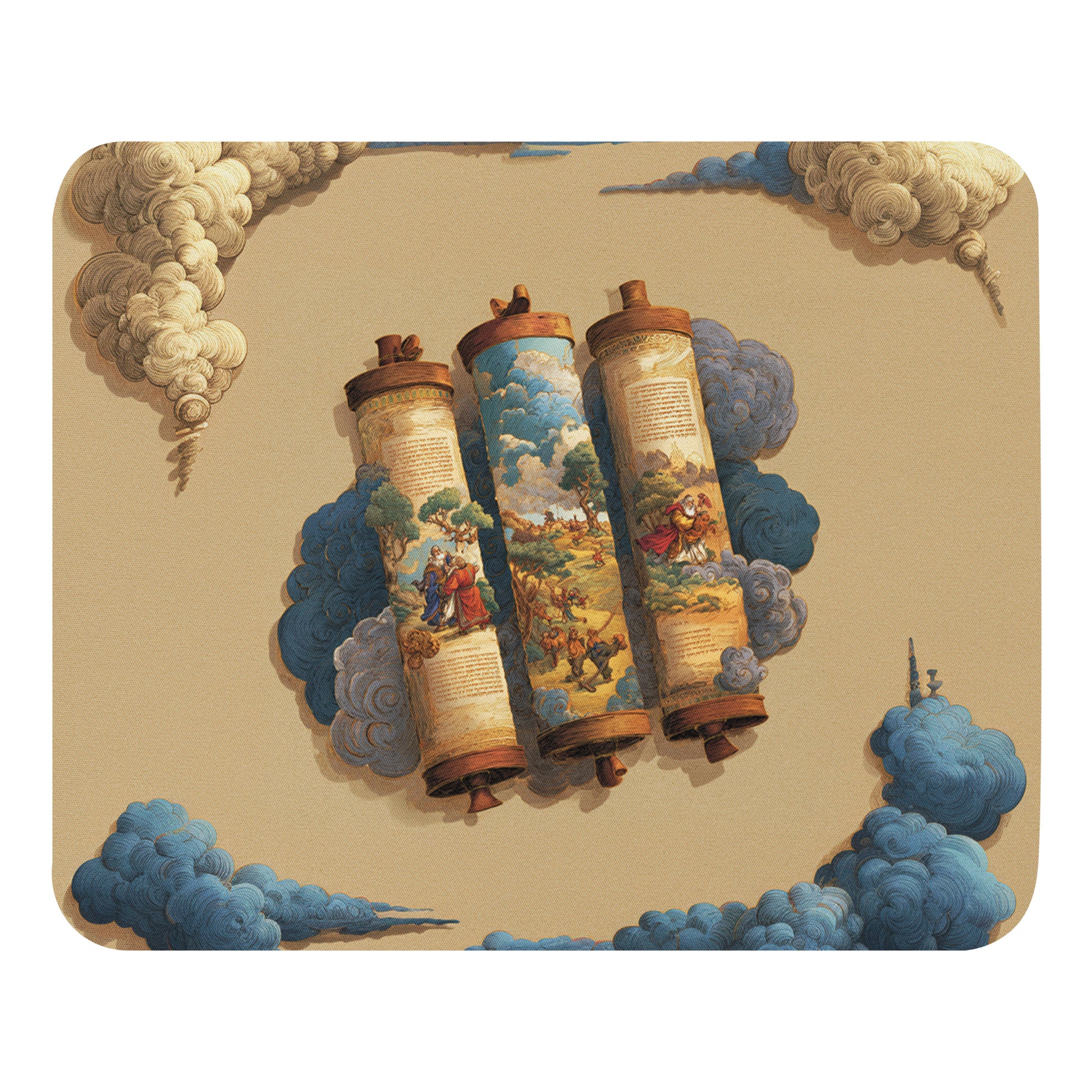 Cloudy Scroll of Moses Mouse Pad - American Zionist