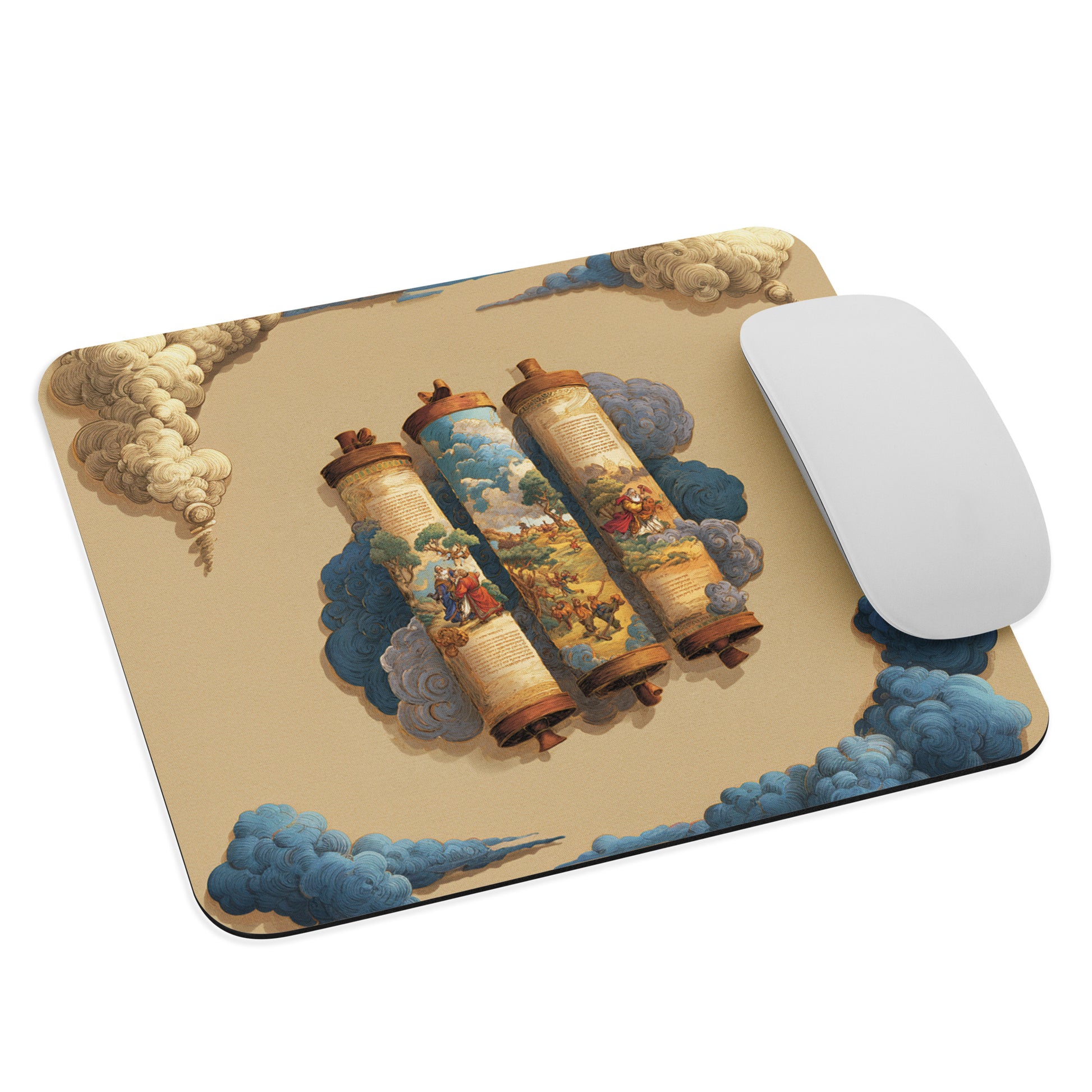Cloudy Scroll of Moses Mouse Pad - American Zionist