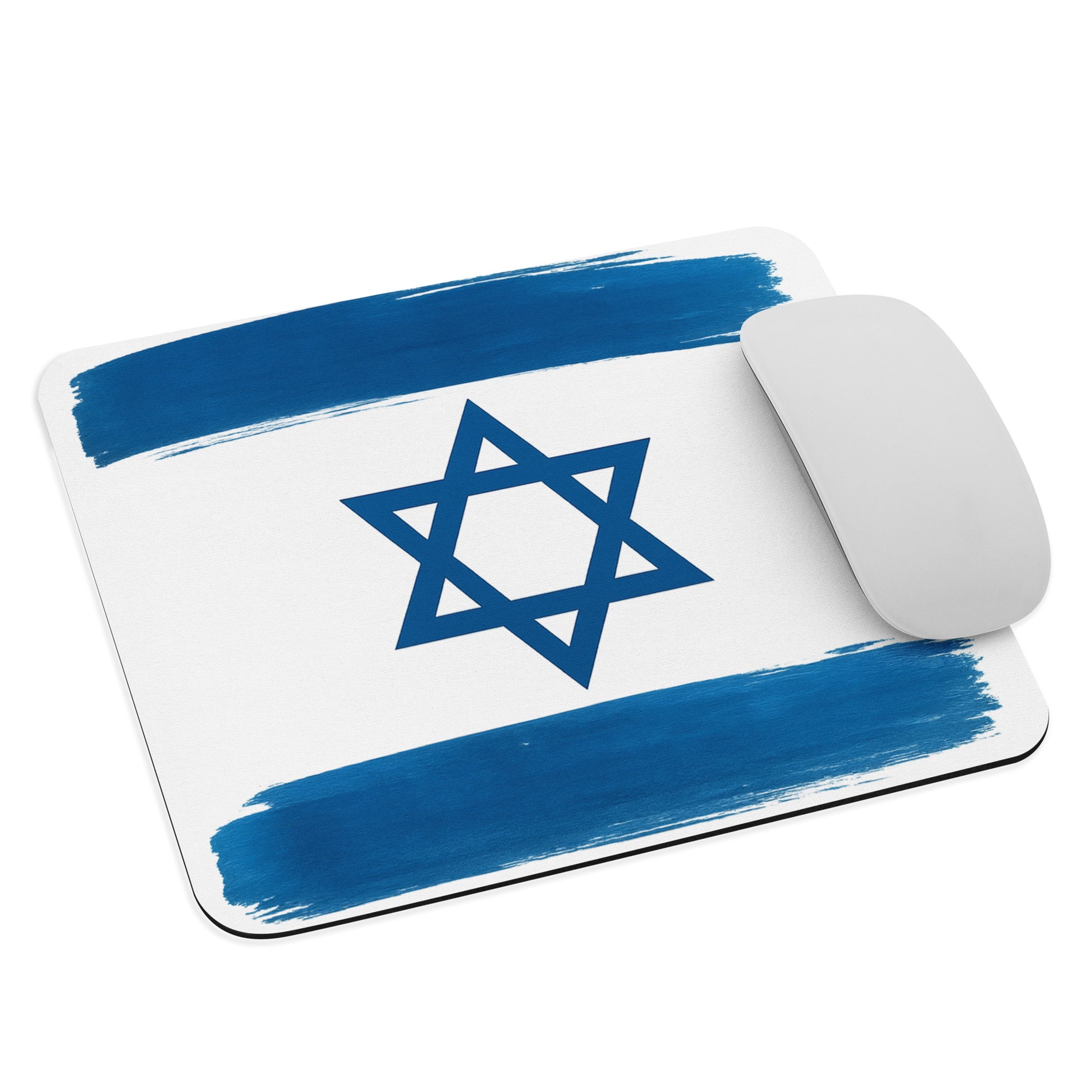 Blue stars of David Mouse Pad - American Zionist