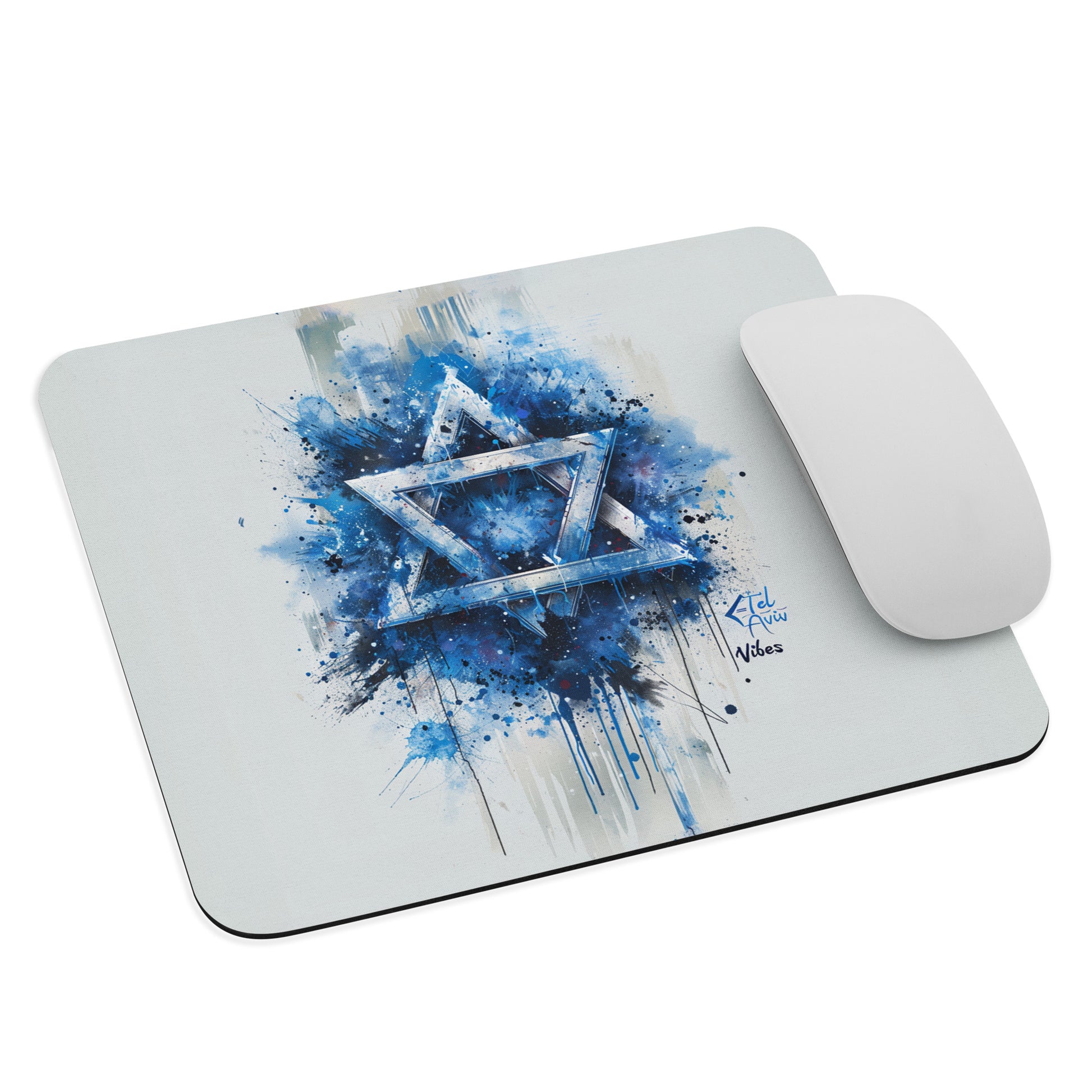 Graffiti Star of David Mouse Pad - American Zionist