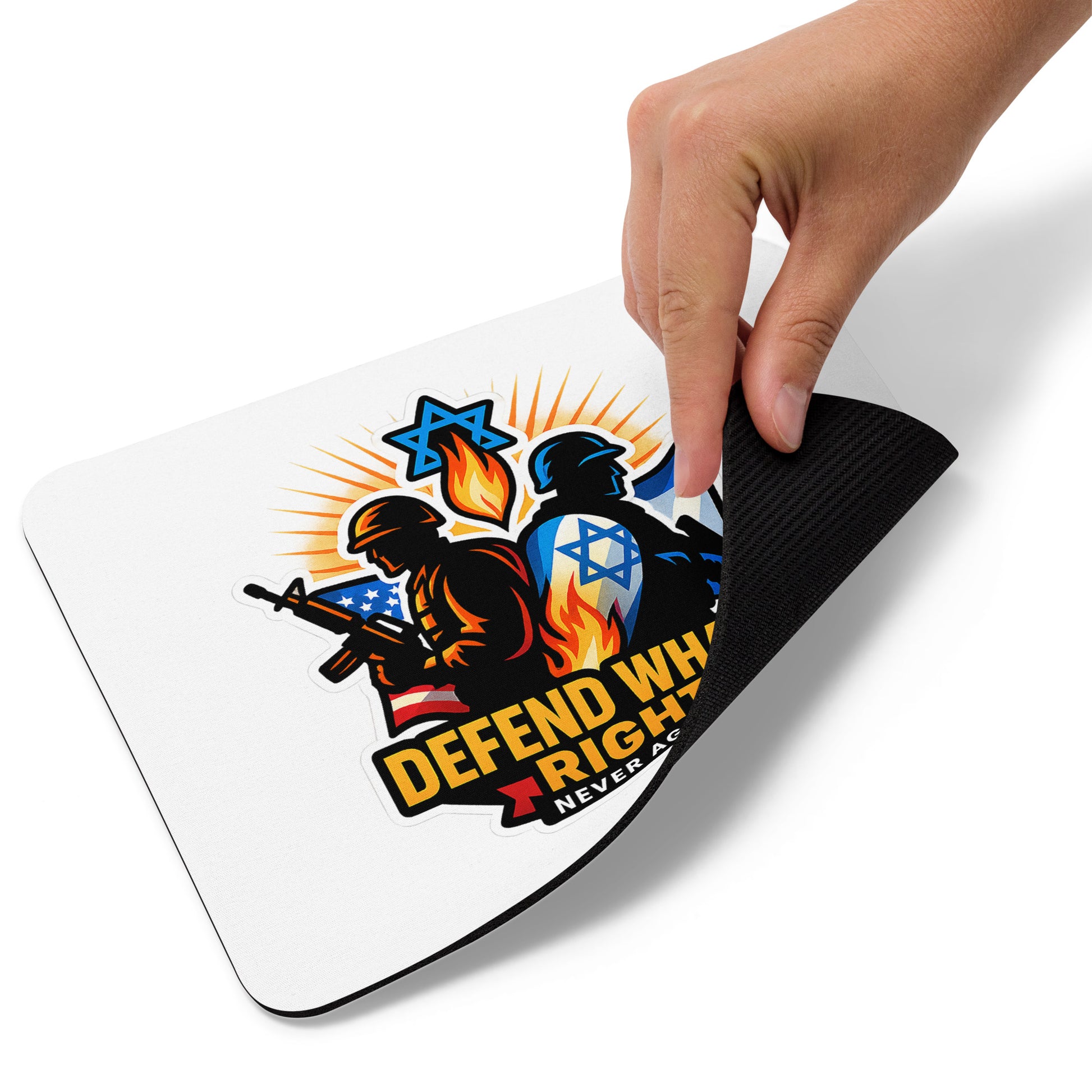 Defend What's Right Mouse Pad - American Zionist
