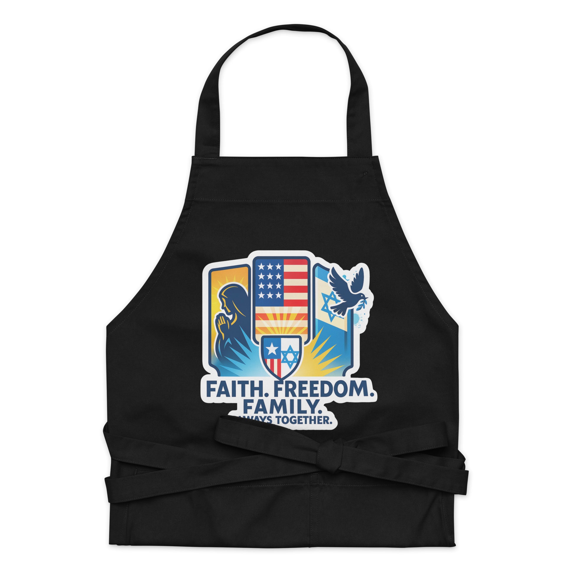 Faith Freedom Family Organic Cotton Apron - American Zionist