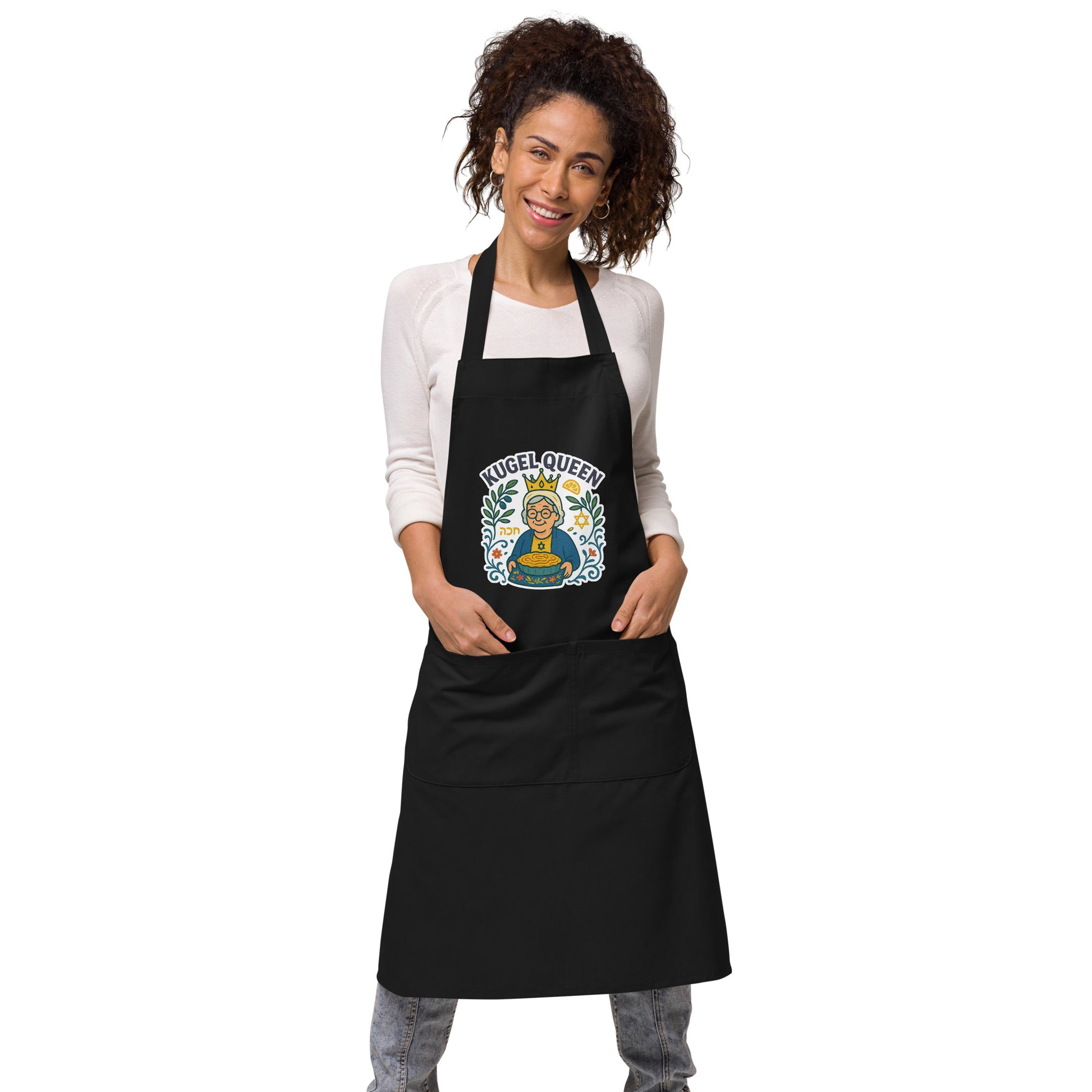 Kugel Queen Organic Cotton Apron - American Zionist