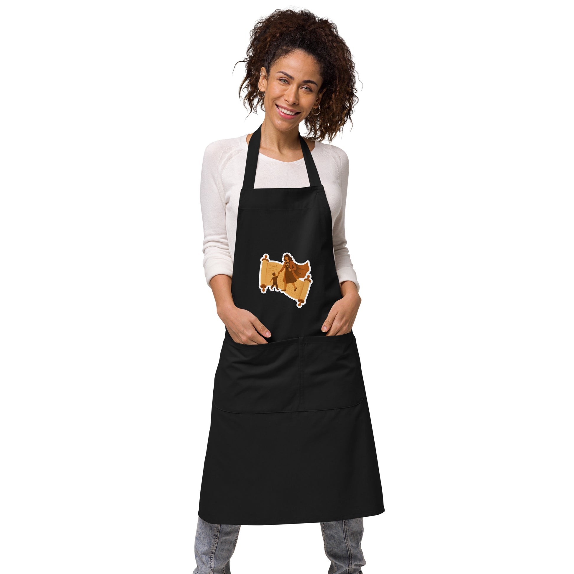 Mom Scroll Organic Cotton Apron - American Zionist