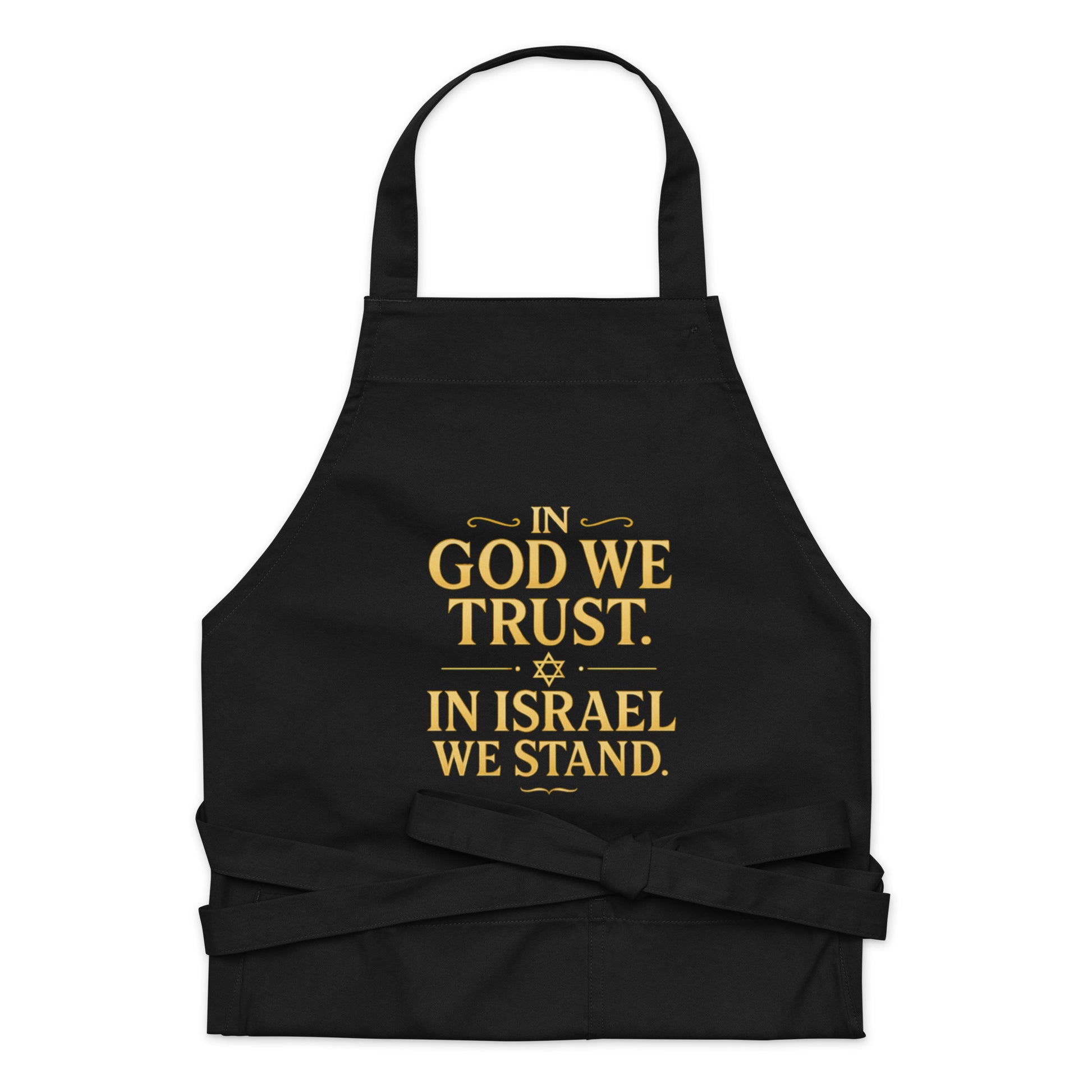 In God with Israel Organic Cotton Apron - American Zionist