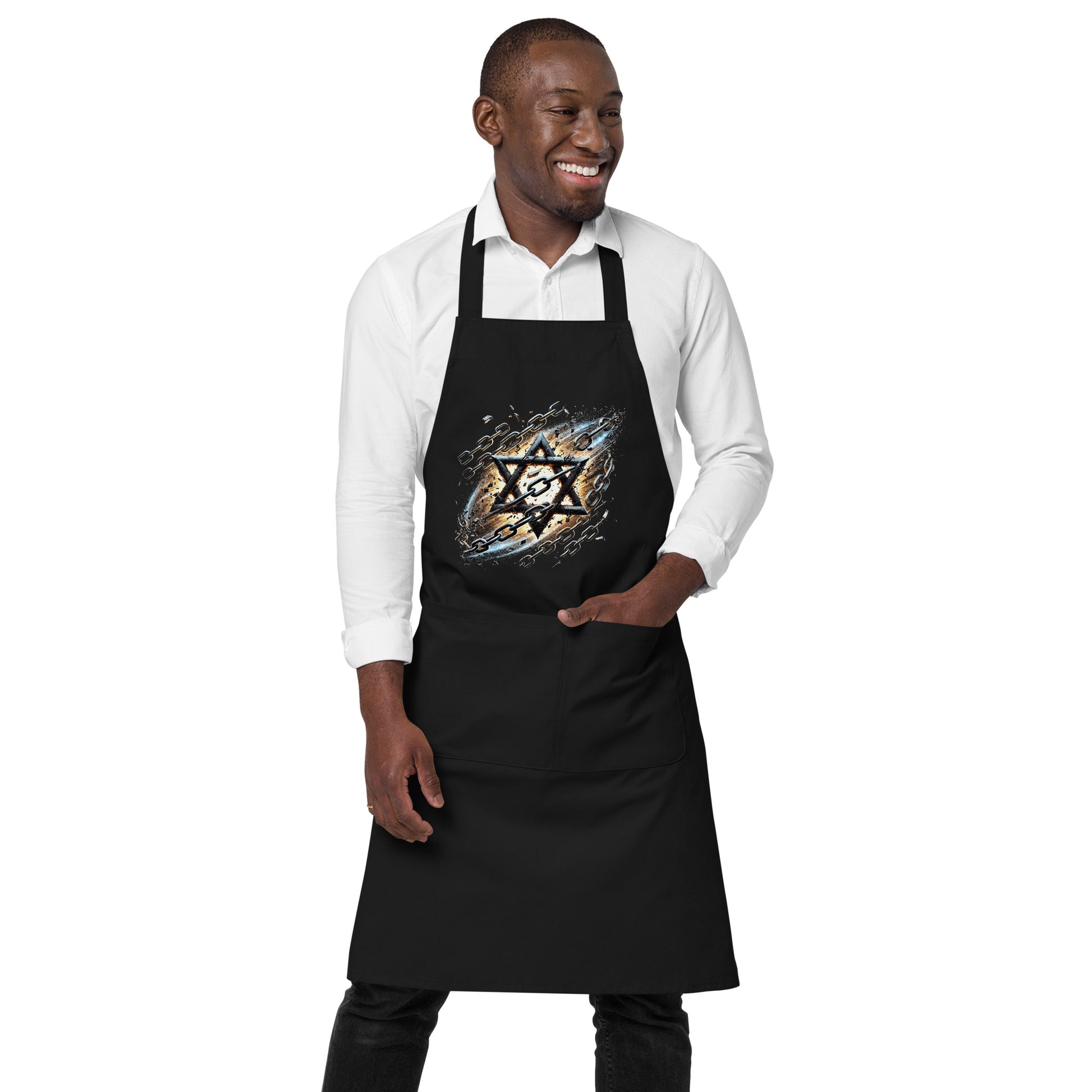 Galaxy Star of David Organic Cotton Apron - American Zionist