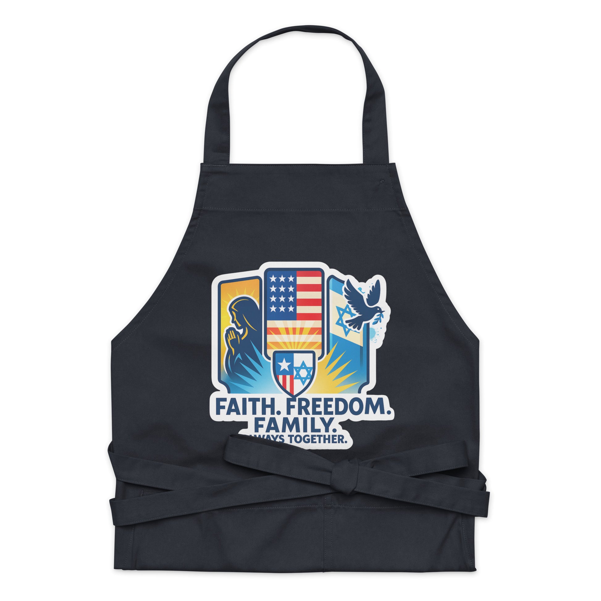 Faith Freedom Family Organic Cotton Apron - American Zionist