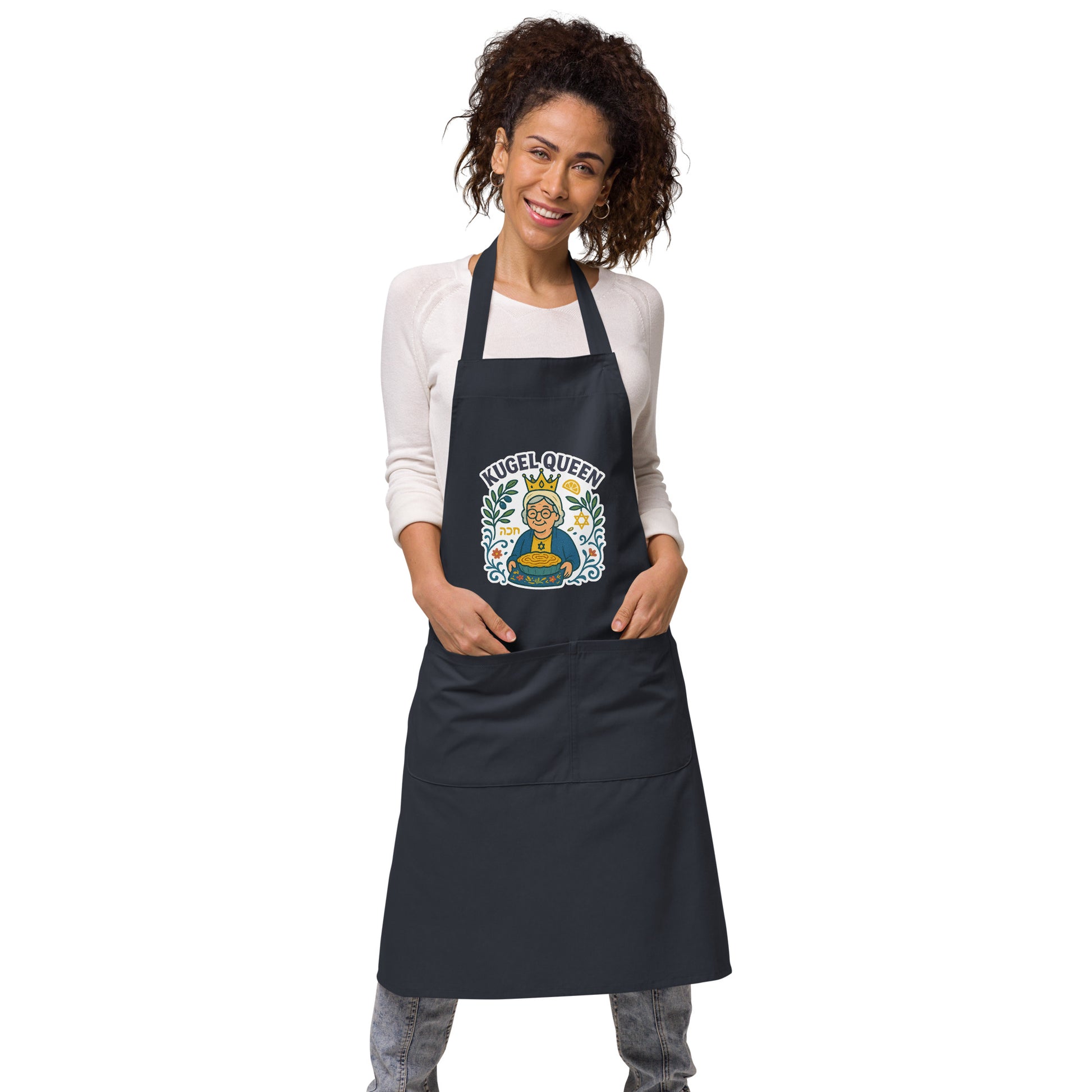 Kugel Queen Organic Cotton Apron - American Zionist