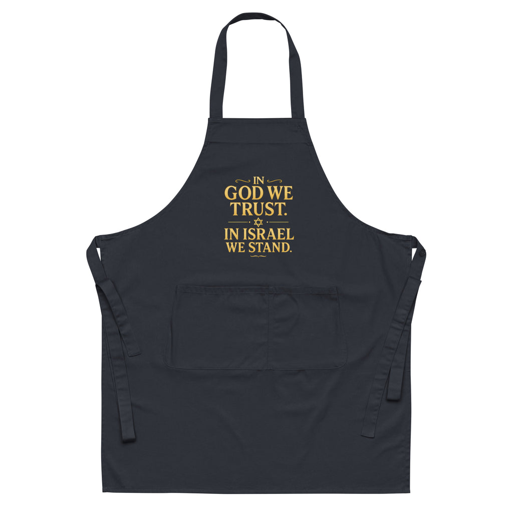 In God with Israel Organic Cotton Apron - American Zionist