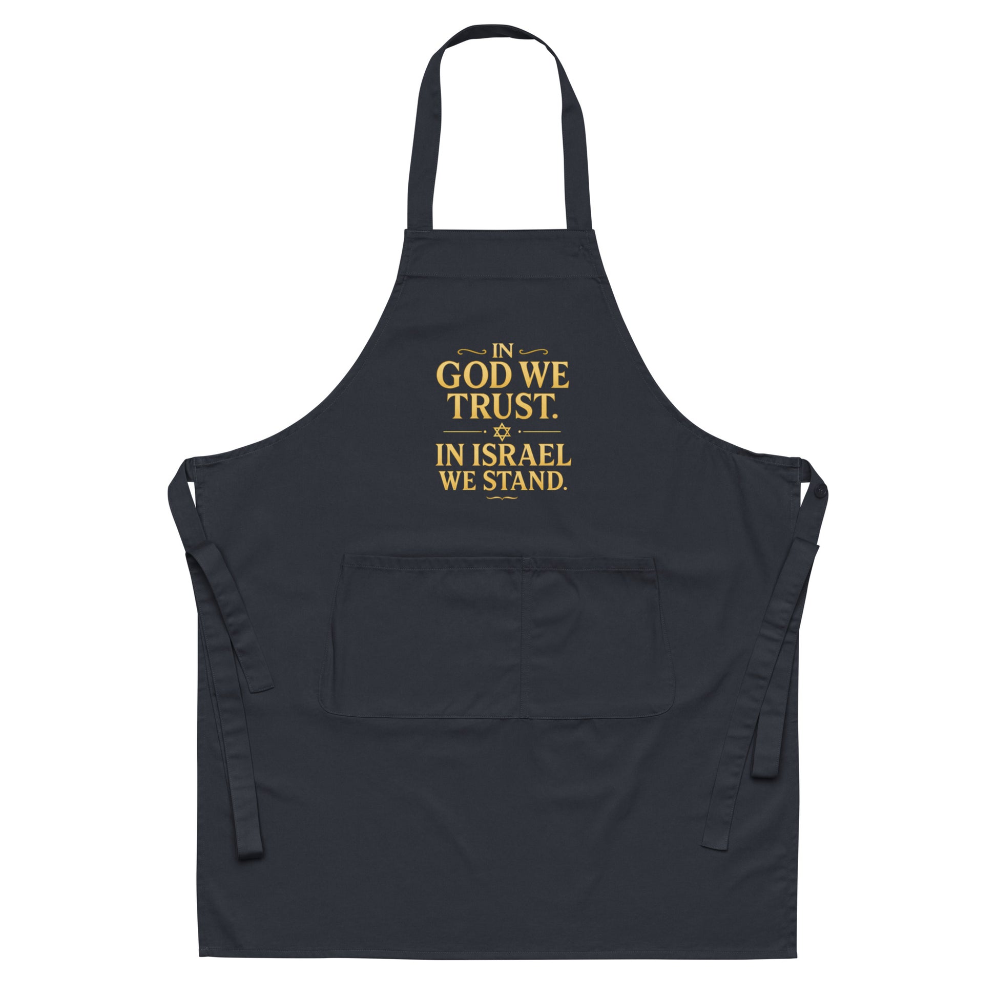 In God with Israel Organic Cotton Apron - American Zionist