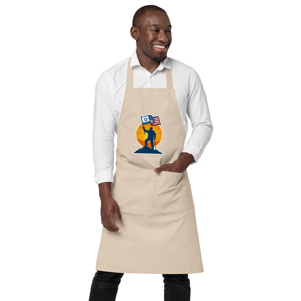 Grandpa Stands for Freedom Organic Cotton Apron - American Zionist