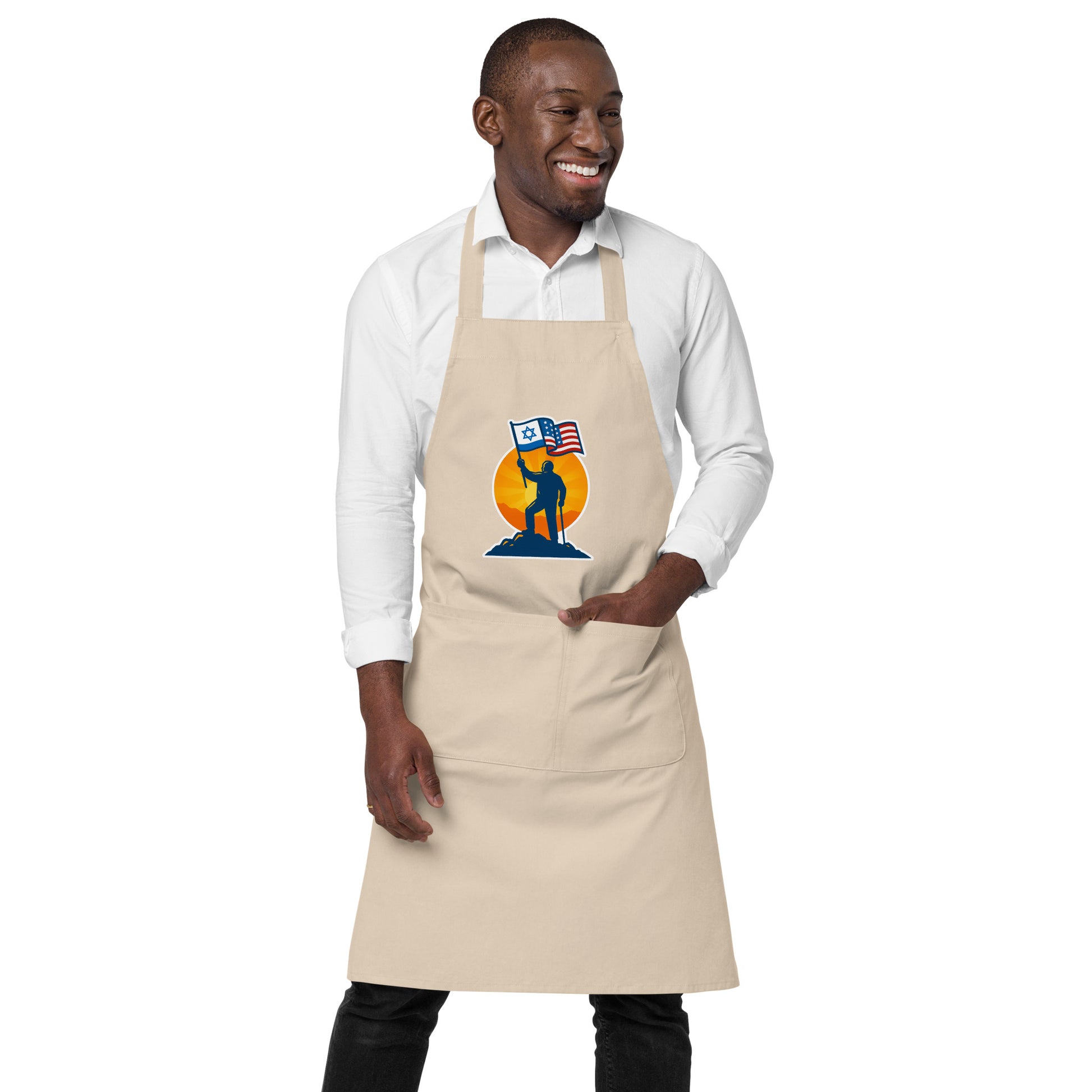 Grandpa Stands for Freedom Organic Cotton Apron - American Zionist