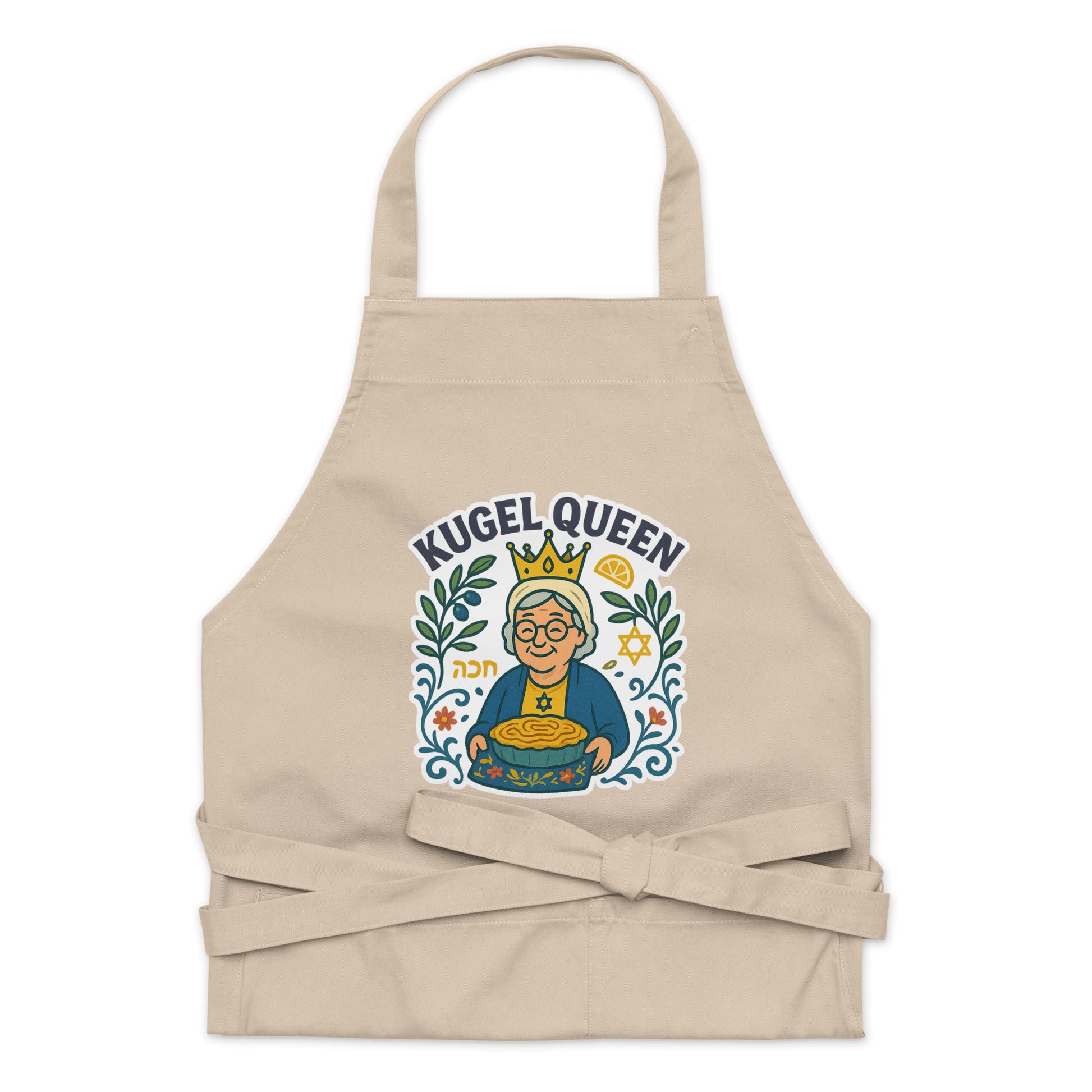 Kugel Queen Organic Cotton Apron - American Zionist
