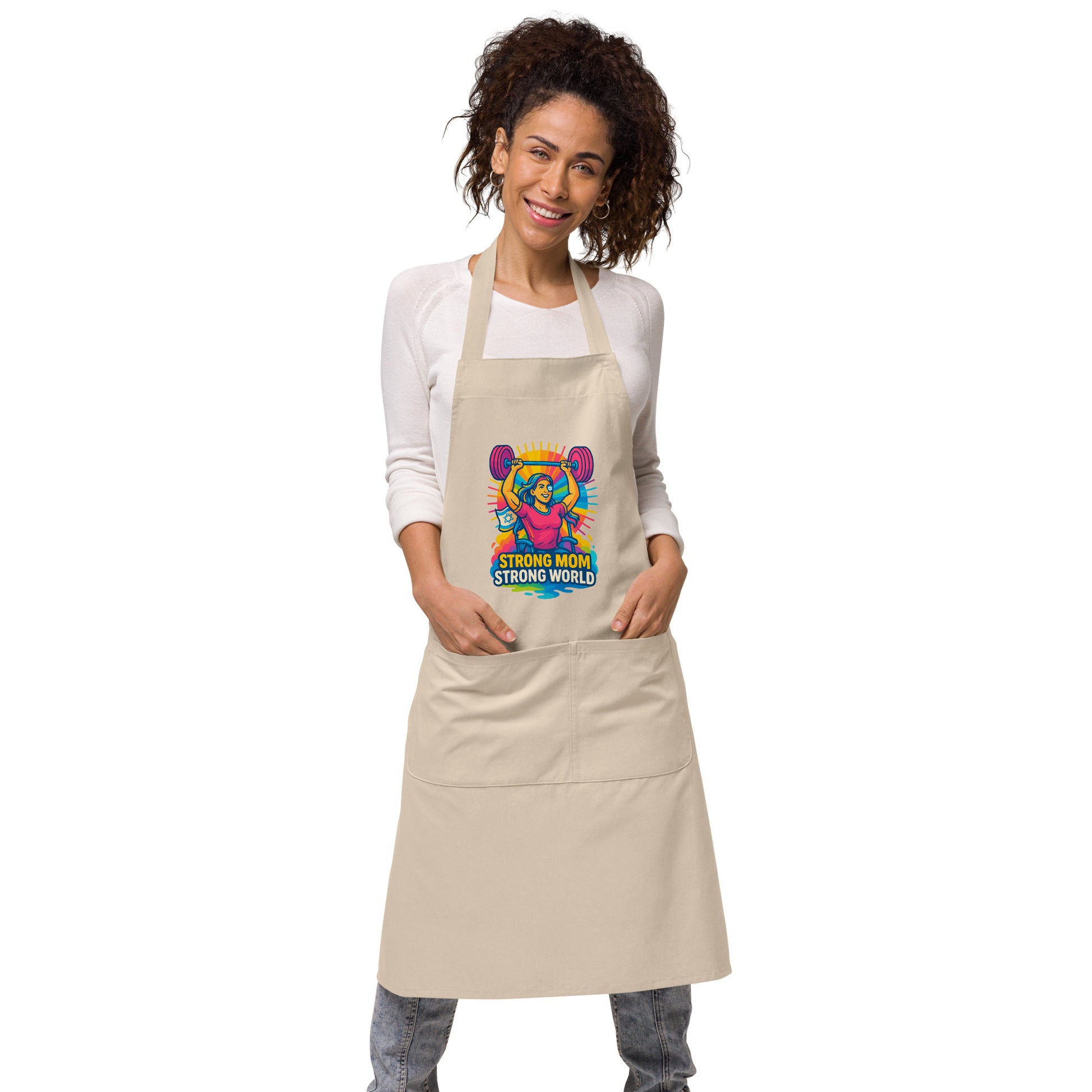 Strong Mom Organic Cotton Apron - American Zionist