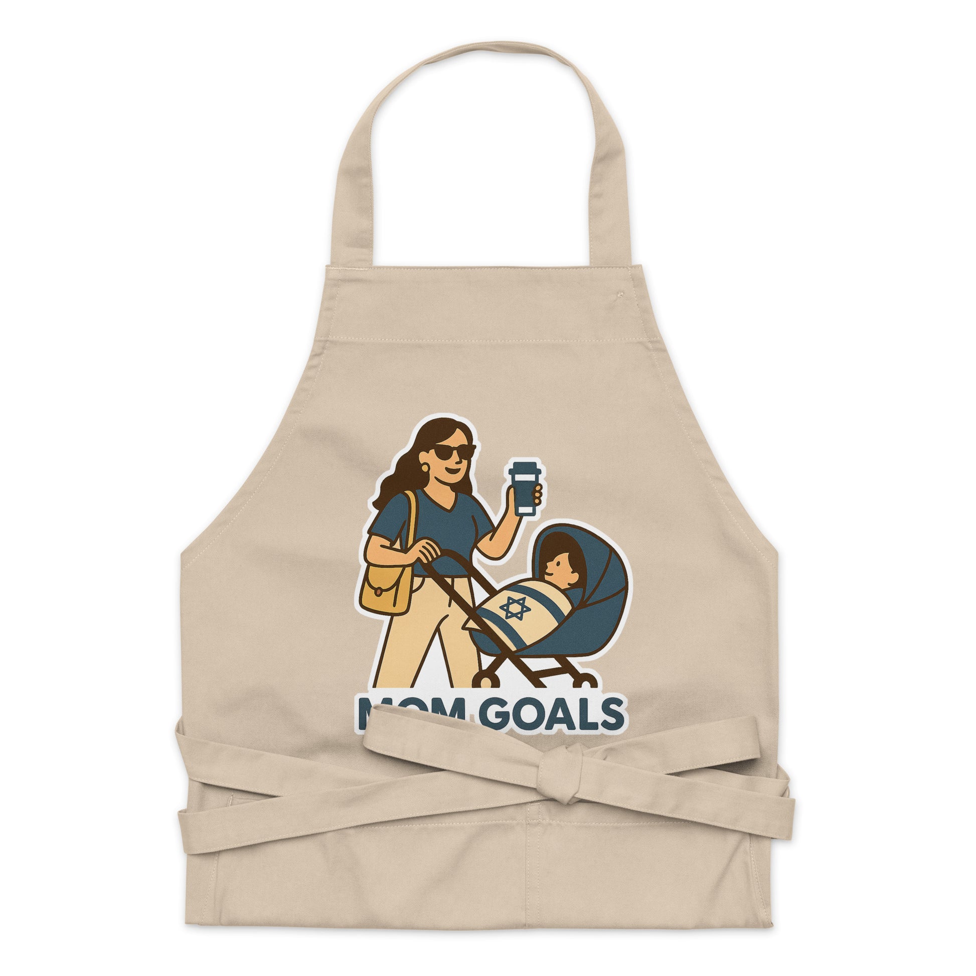Mom Goals Organic Cotton Apron - American Zionist