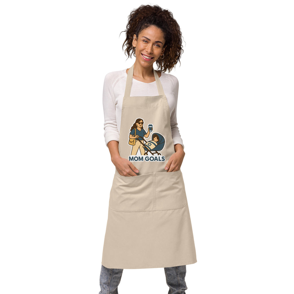 Mom Goals Organic Cotton Apron - American Zionist