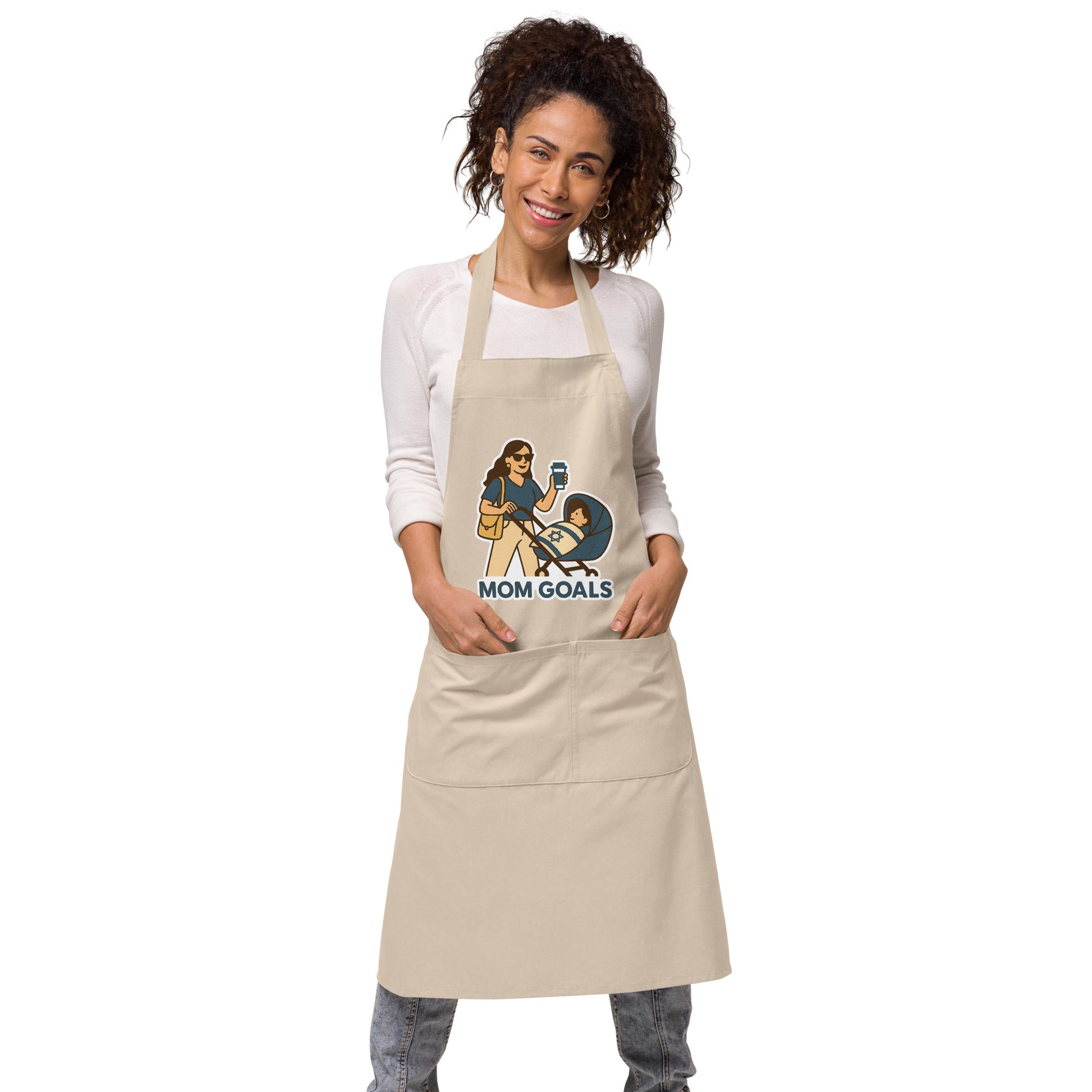 Mom Goals Organic Cotton Apron - American Zionist