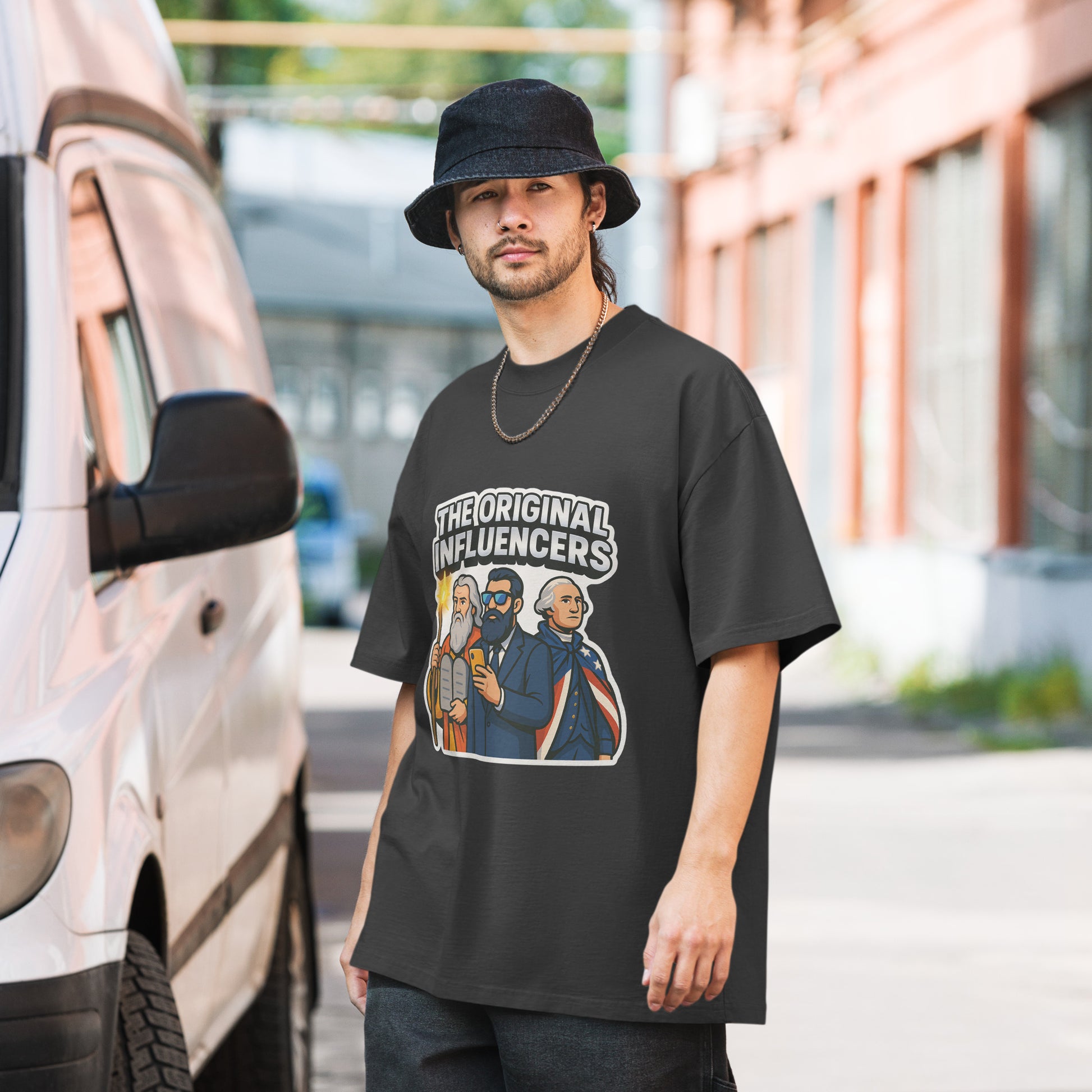 Original Influencers Oversized Faded T-shirt - American Zionist