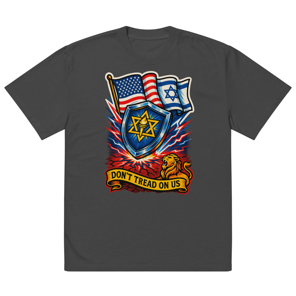 Don't Tread on Us Oversized Faded T-Shirt - American Zionist