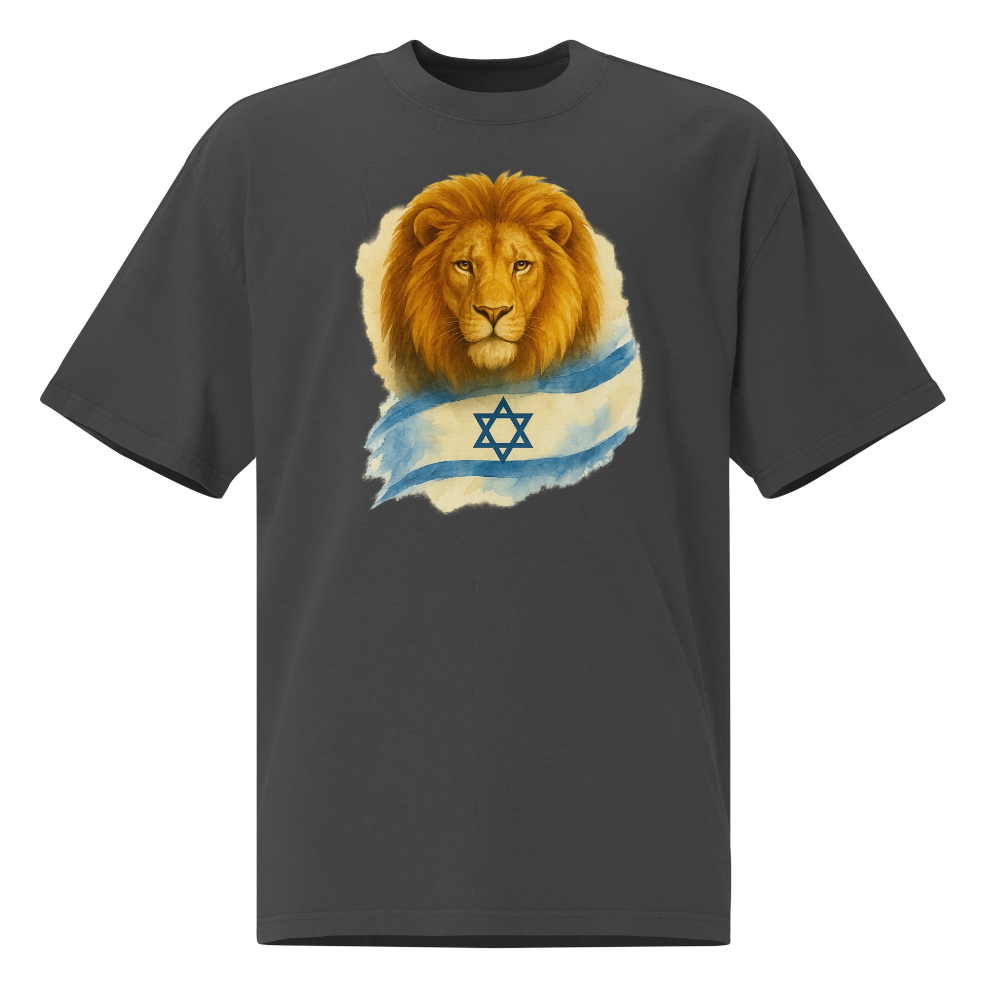 Lion Of Israel Oversized Faded T-Shirt - American Zionist