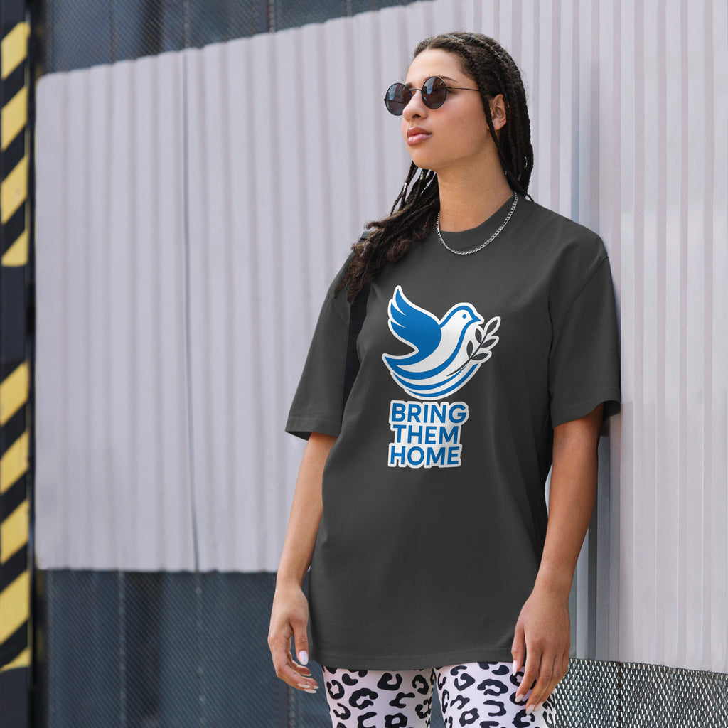 Dove Bring Them Home Oversized Faded T-Shirt - American Zionist
