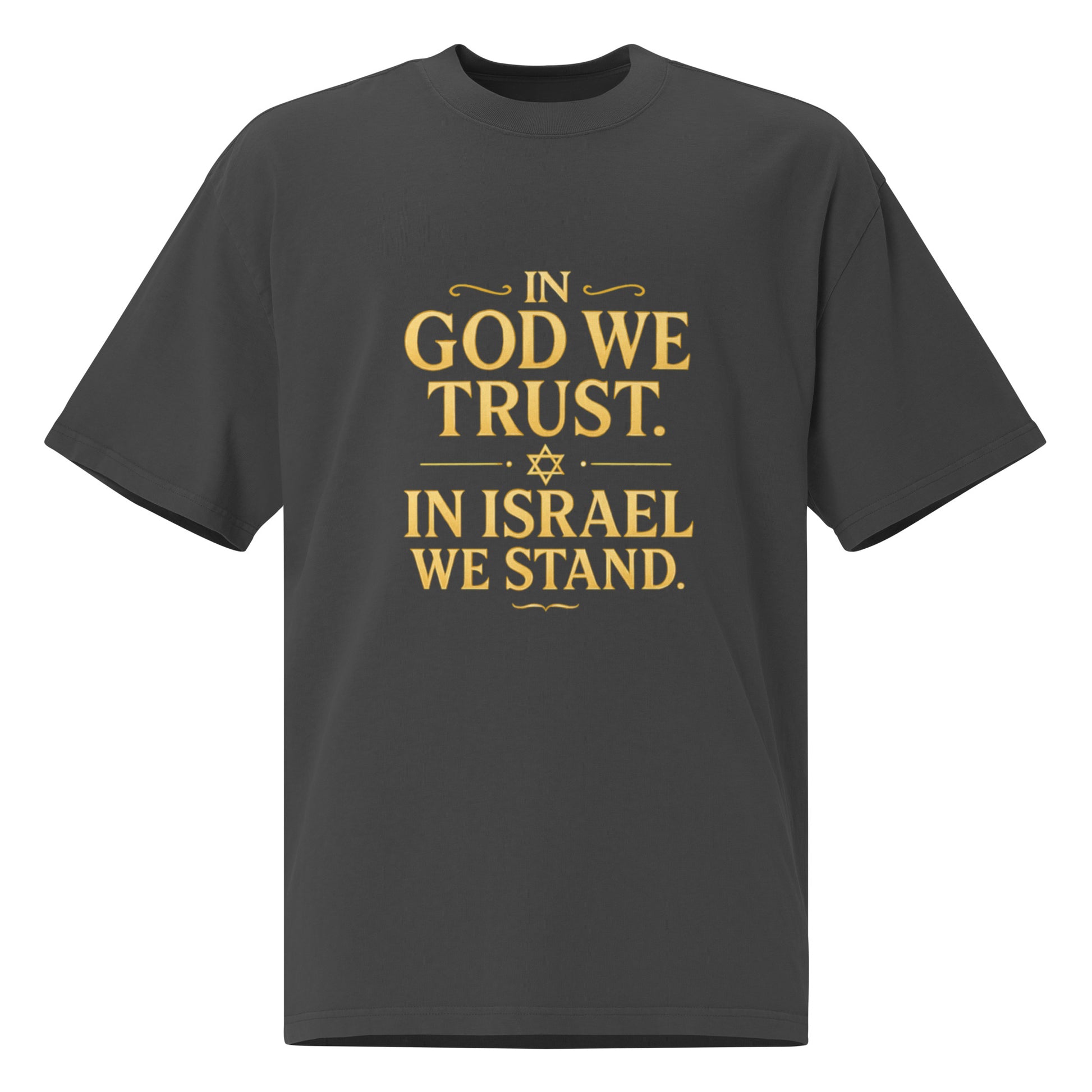 In God With Israel Oversized Faded T-shirt - American Zionist