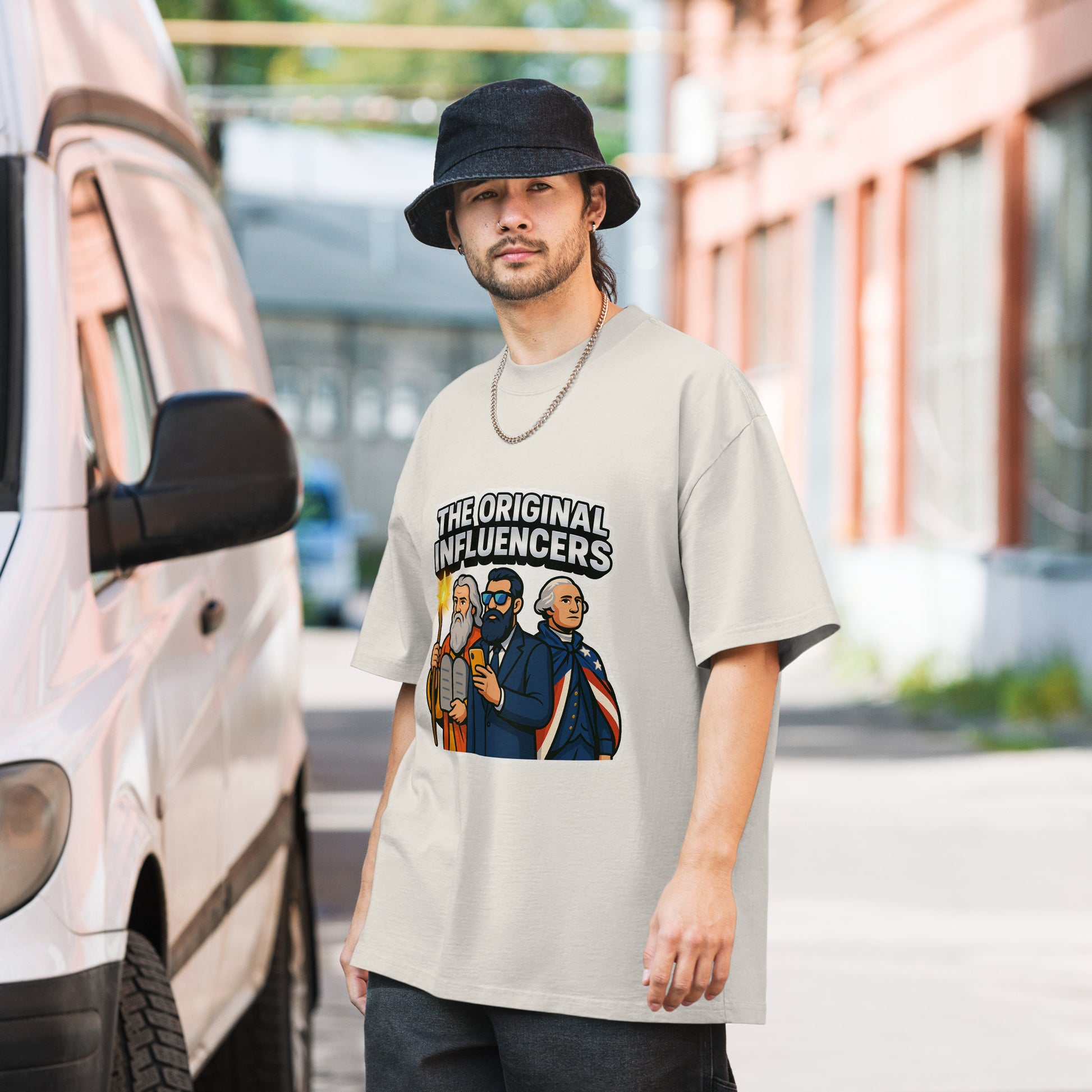 Original Influencers Oversized Faded T-shirt - American Zionist
