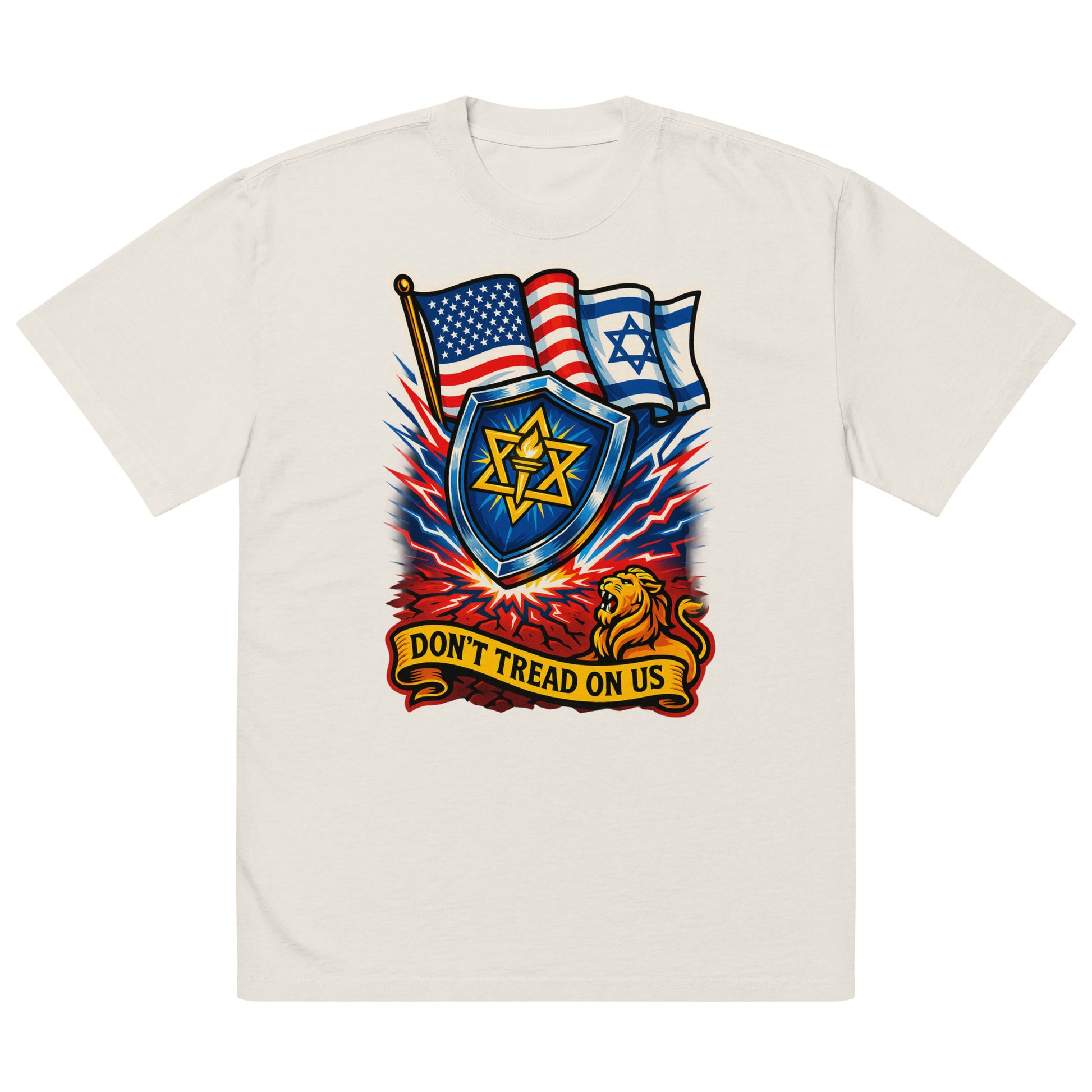 Don't Tread on Us Oversized Faded T-Shirt - American Zionist