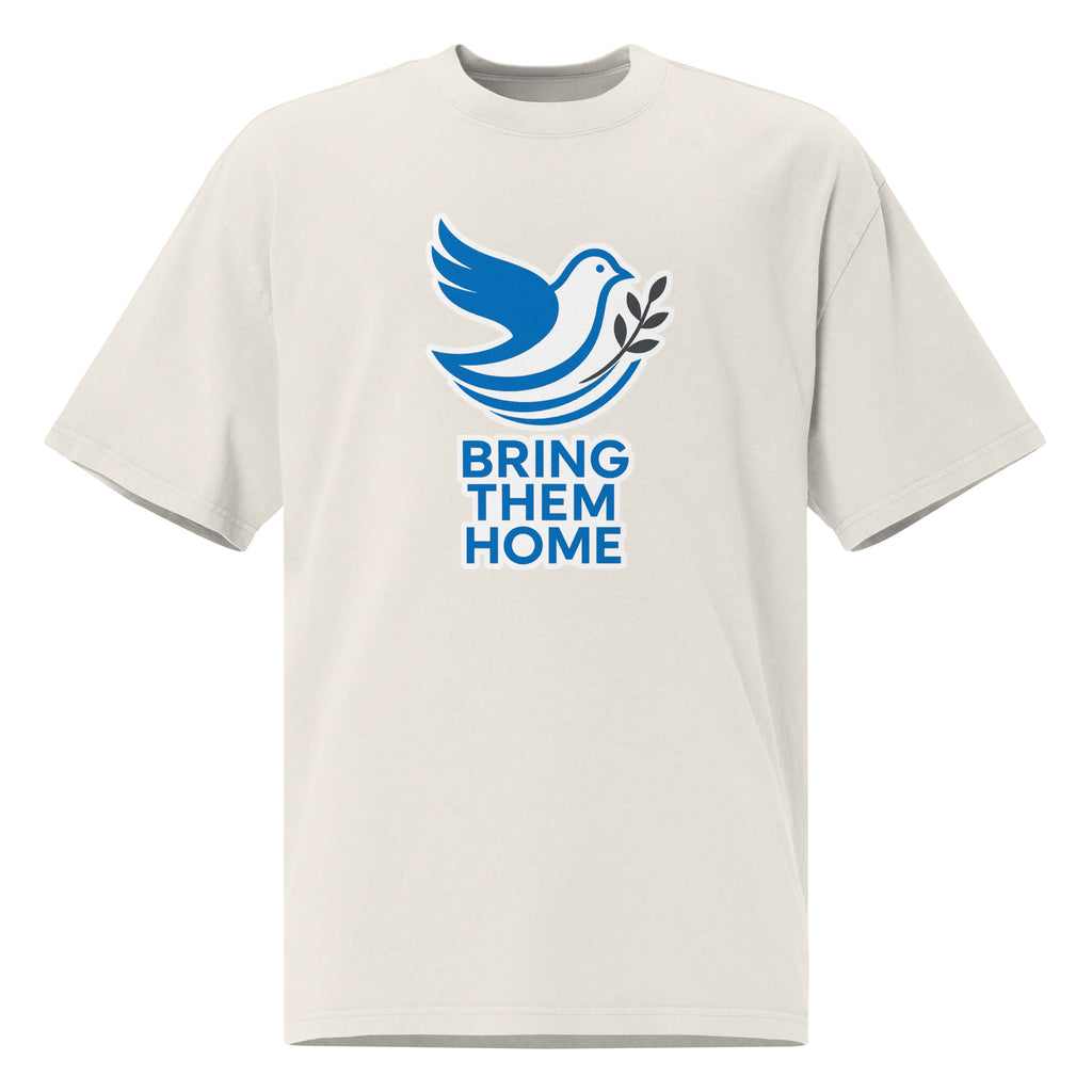 Dove Bring Them Home Oversized Faded T-Shirt - American Zionist