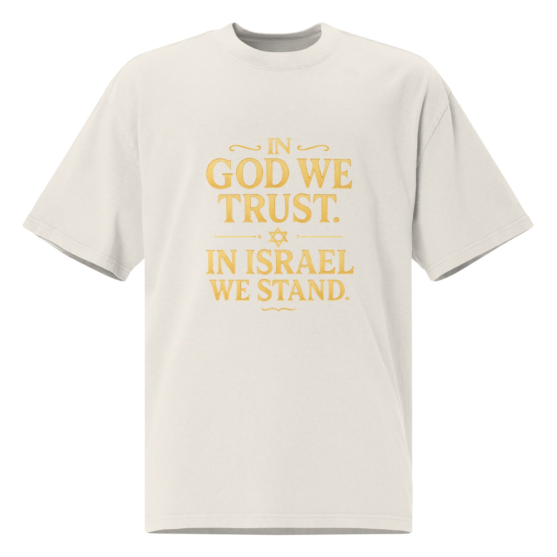 In God With Israel Oversized Faded T-shirt - American Zionist