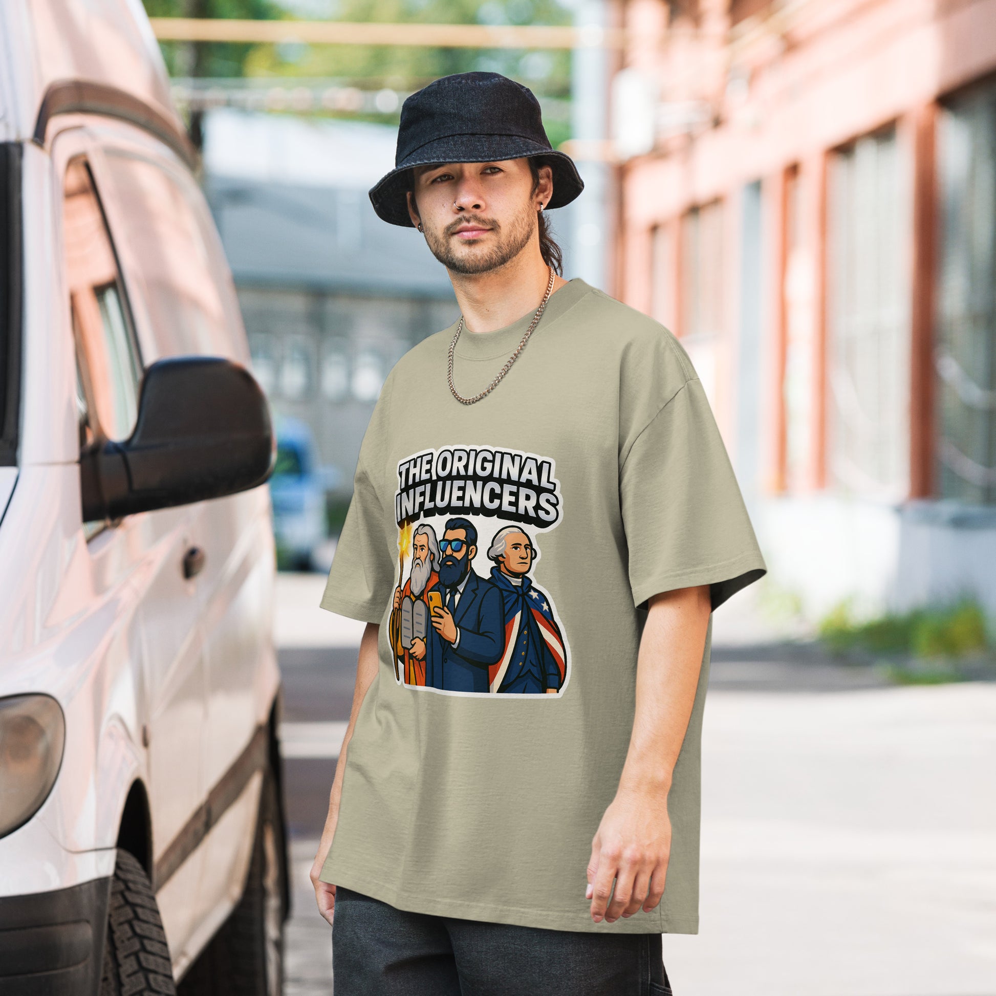 Original Influencers Oversized Faded T-shirt - American Zionist