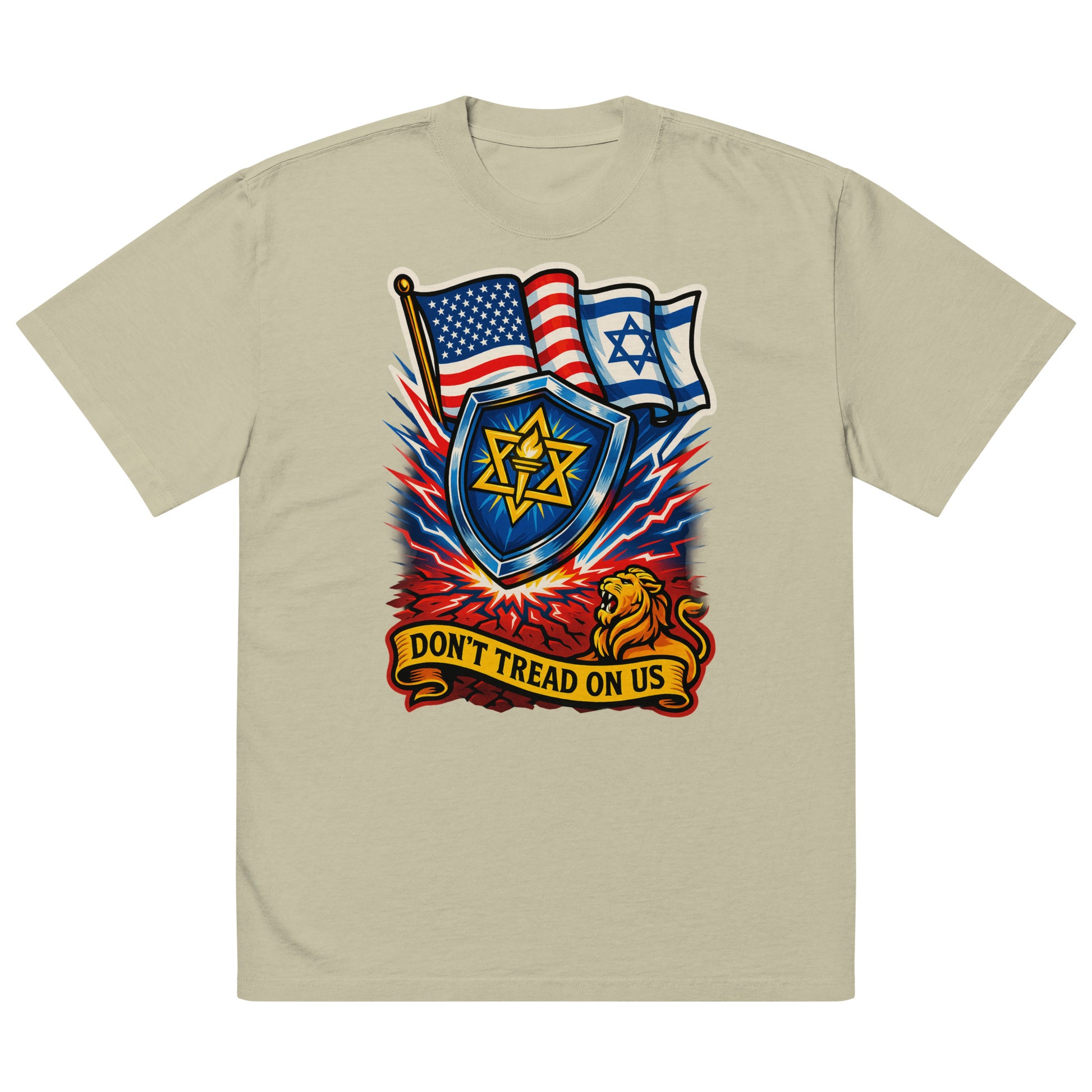 Don't Tread on Us Oversized Faded T-Shirt - American Zionist