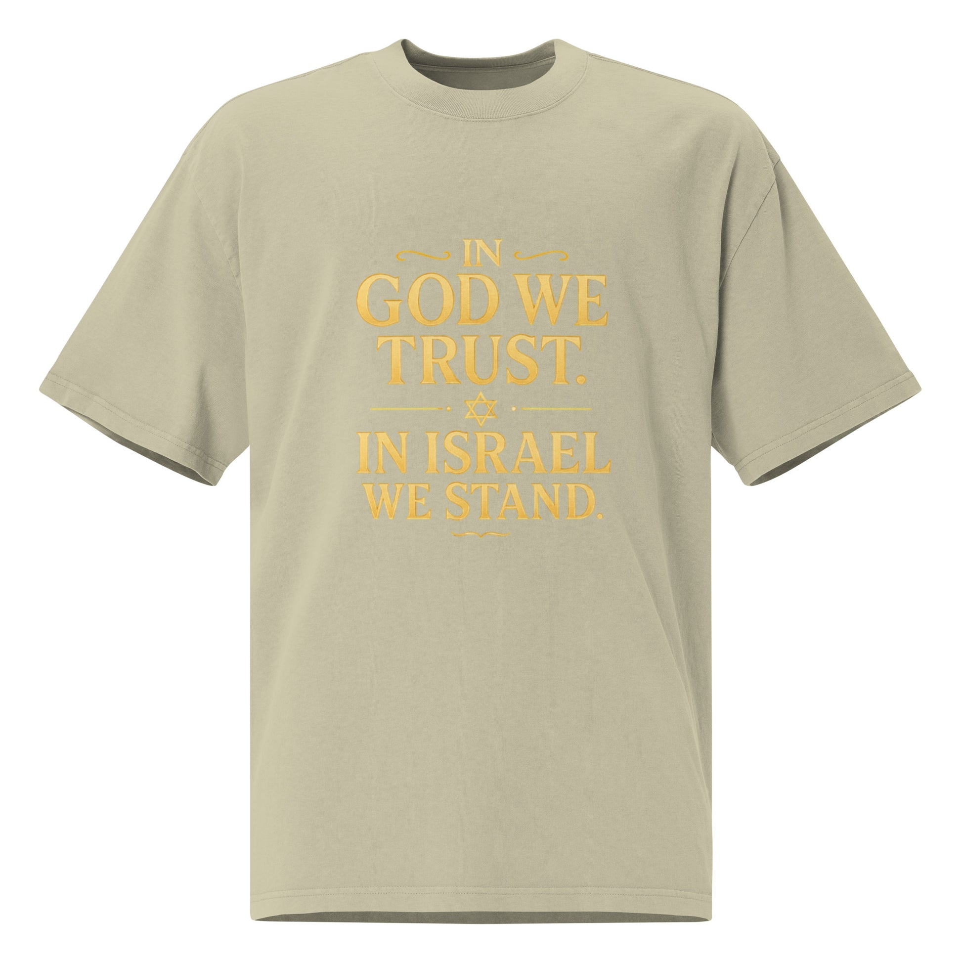 In God With Israel Oversized Faded T-shirt - American Zionist
