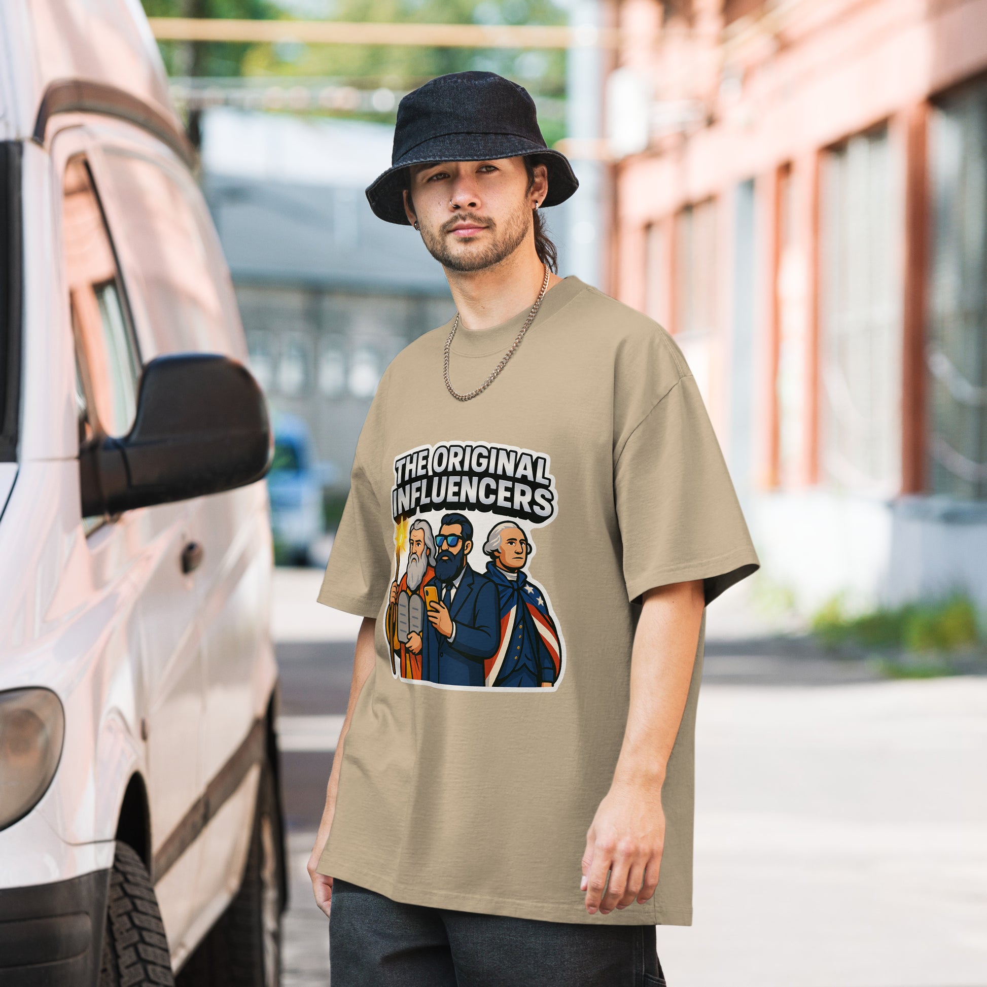 Original Influencers Oversized Faded T-shirt - American Zionist