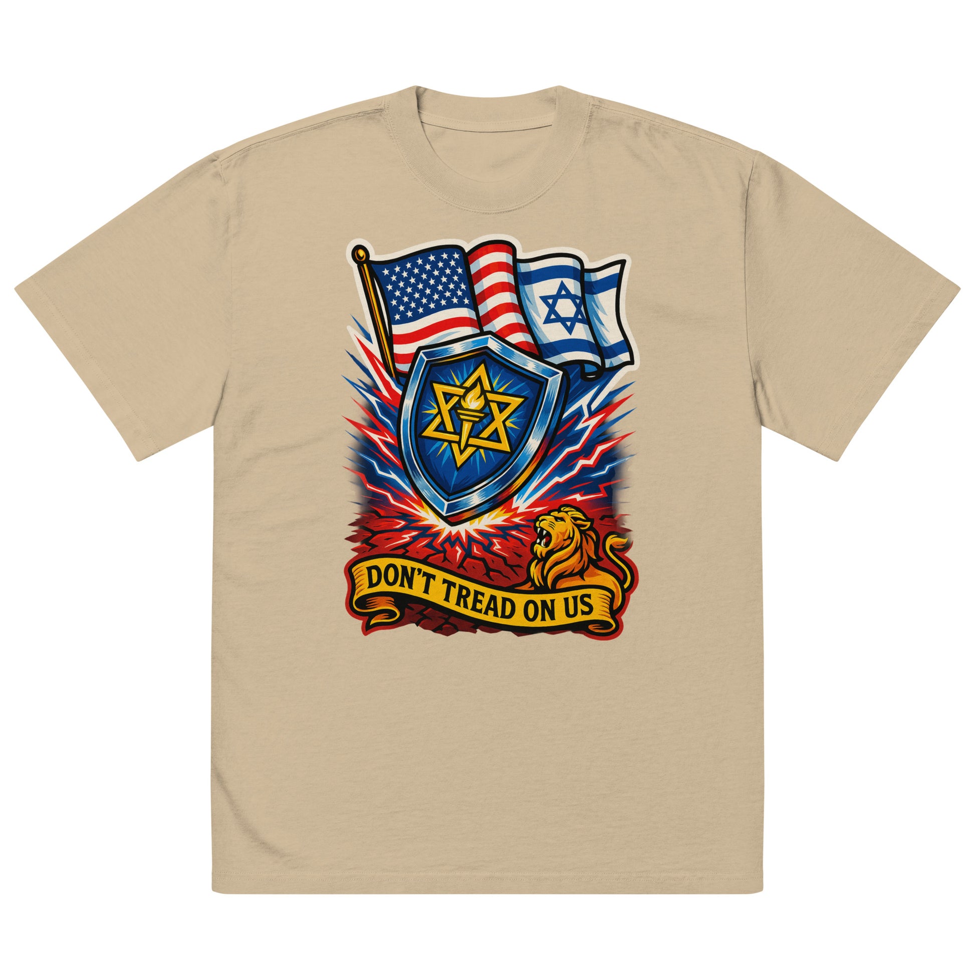 Don't Tread on Us Oversized Faded T-Shirt - American Zionist