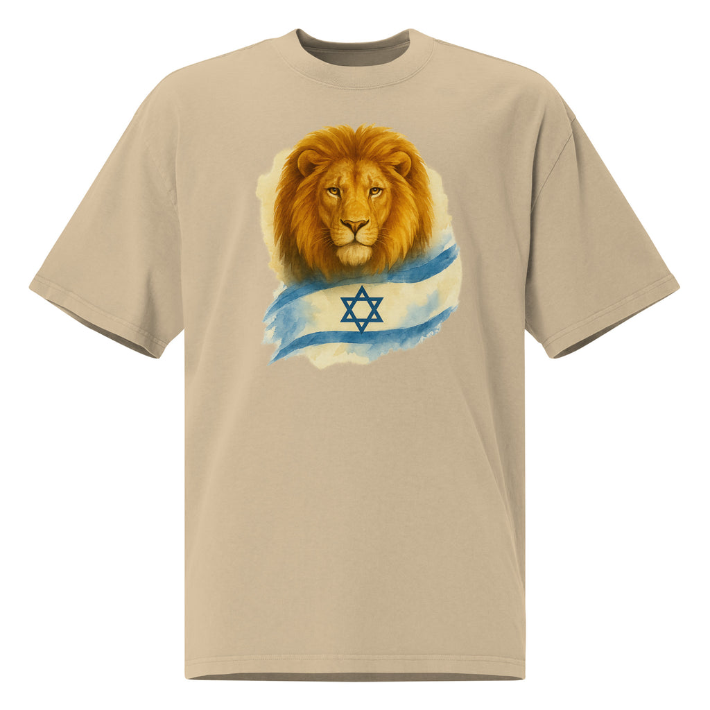 Lion Of Israel Oversized Faded T-Shirt - American Zionist