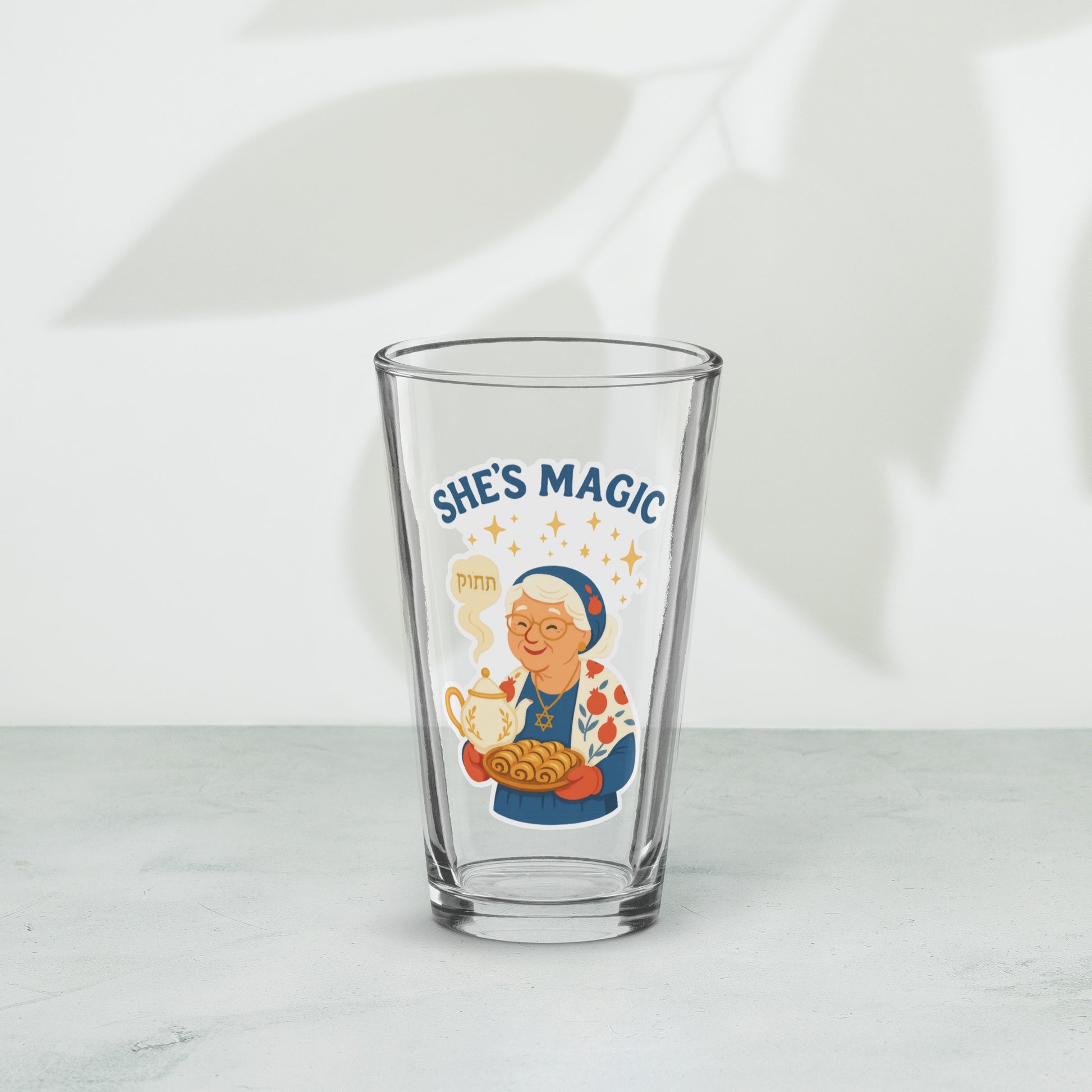 Grandma Magic Shaker Shaker Pint Glass (16 oz) - American Zionist