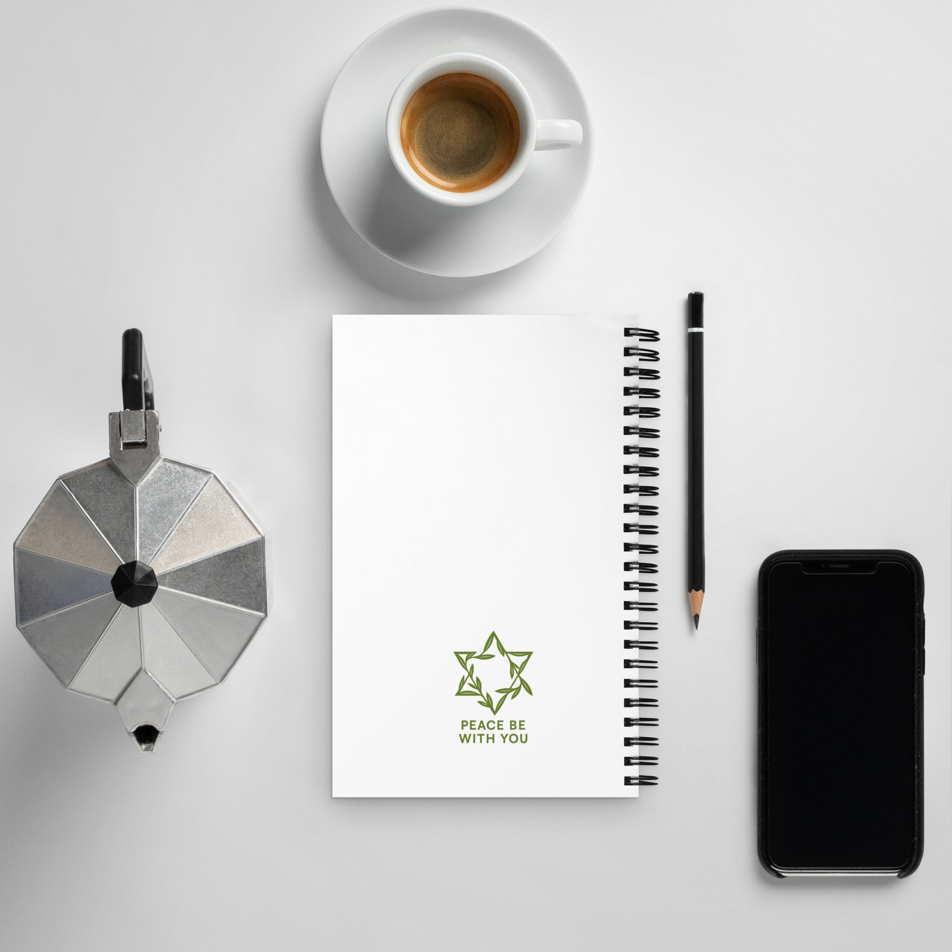 Peacewoven Star Spiral Notebook - American Zionist