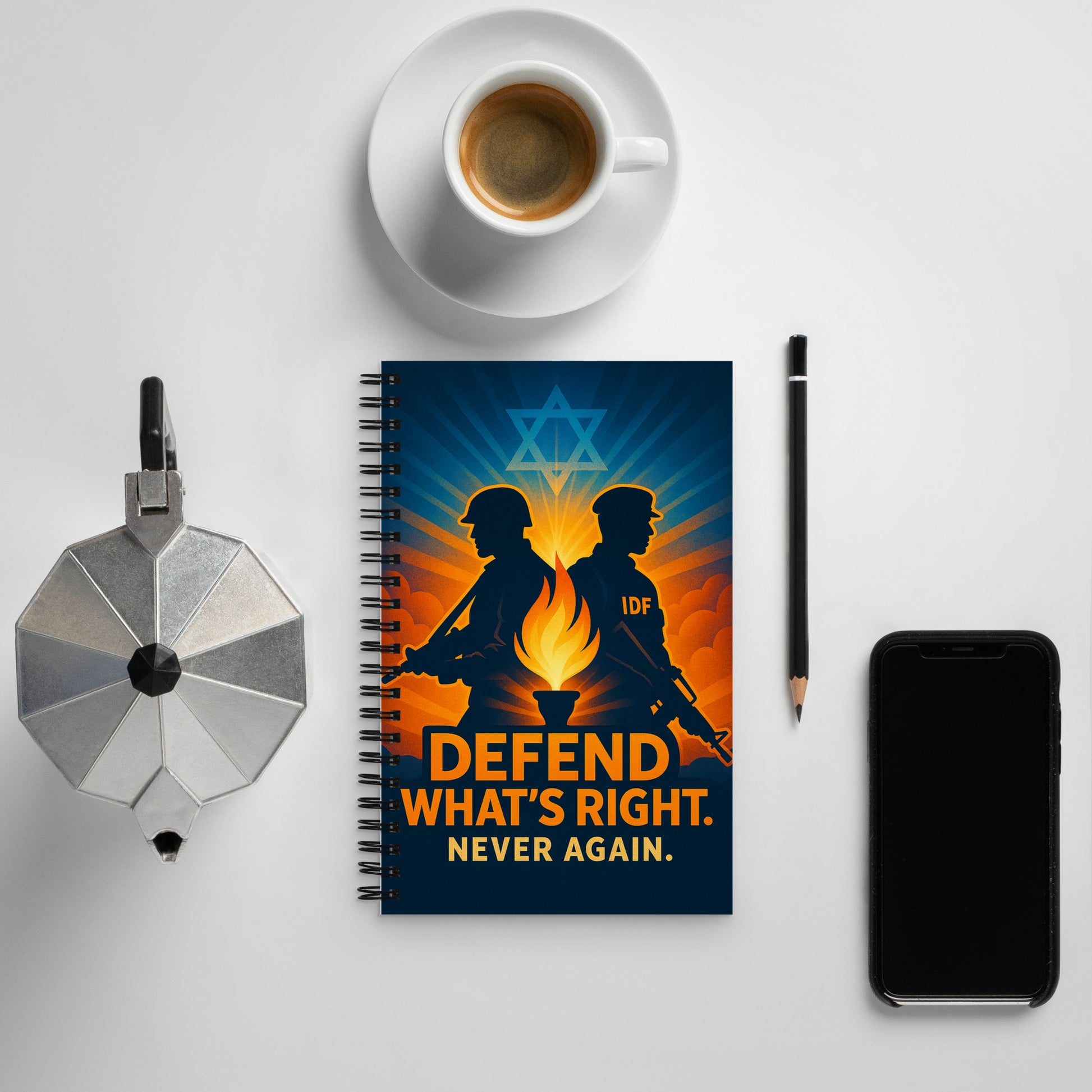 Defend What's Right Spiral Notebook - American Zionist