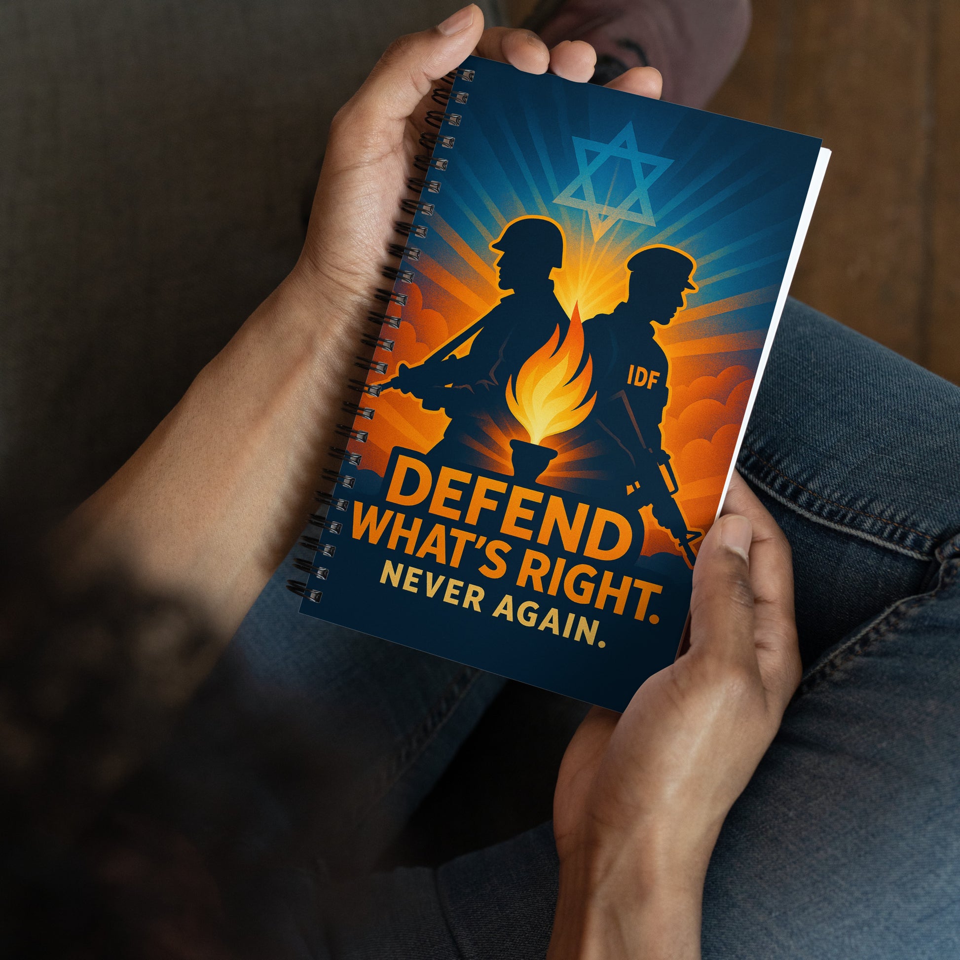 Defend What's Right Spiral Notebook - American Zionist